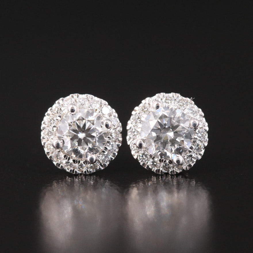 14K 1.03 CTW Lab Grown Diamond Stud Earrings