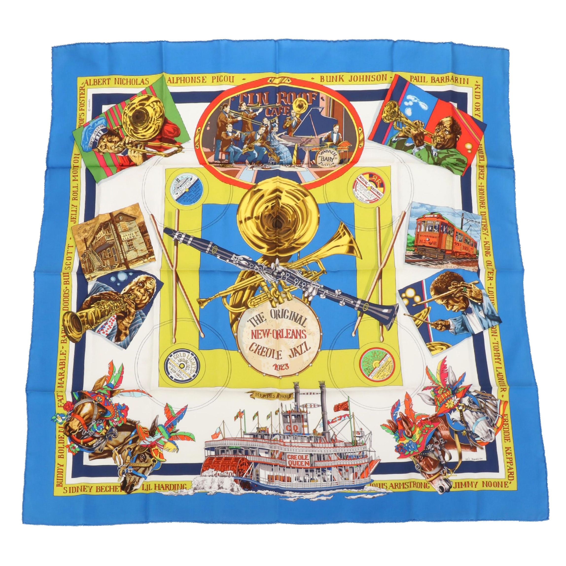 Hermès "The Original New Orleans Creole Jazz 1923" Silk Twill Scarf