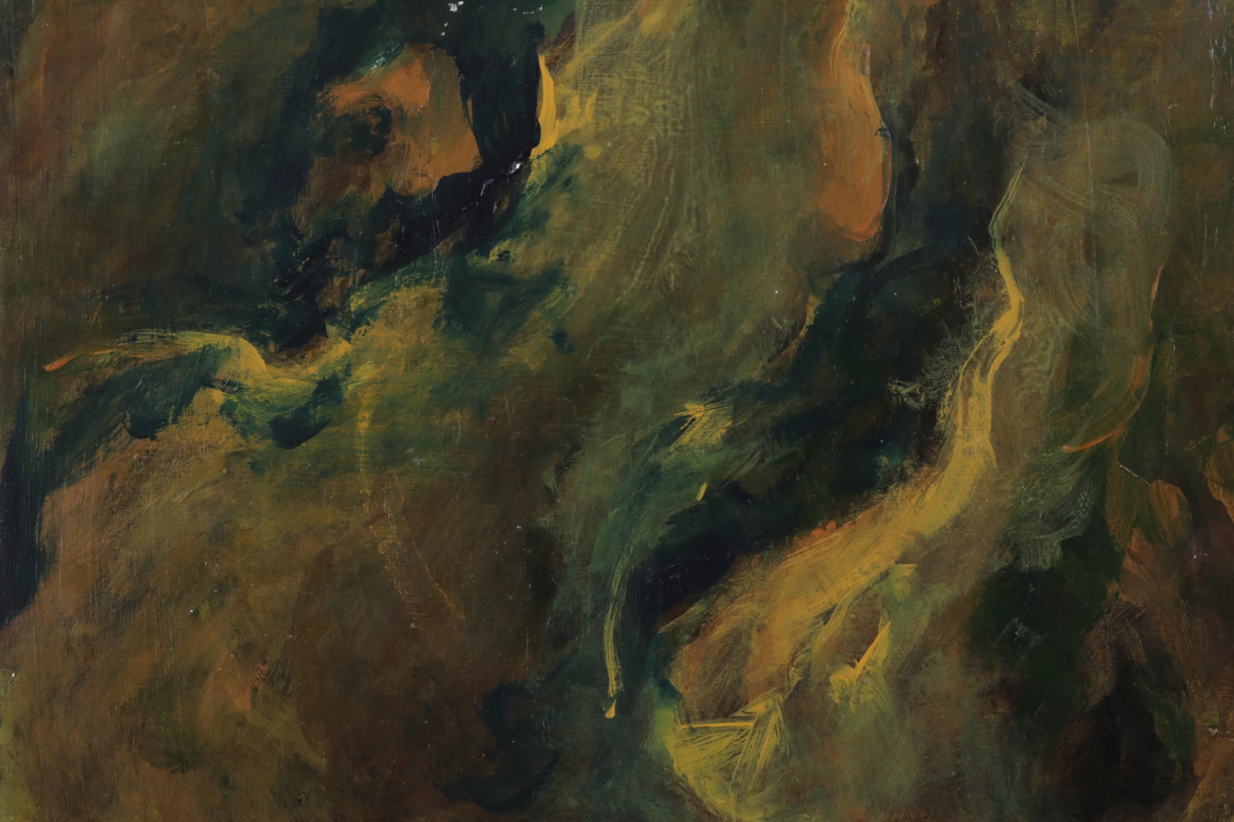 Chien Ming Su Abstract Oil Paintings, Late 20th to 21st Century