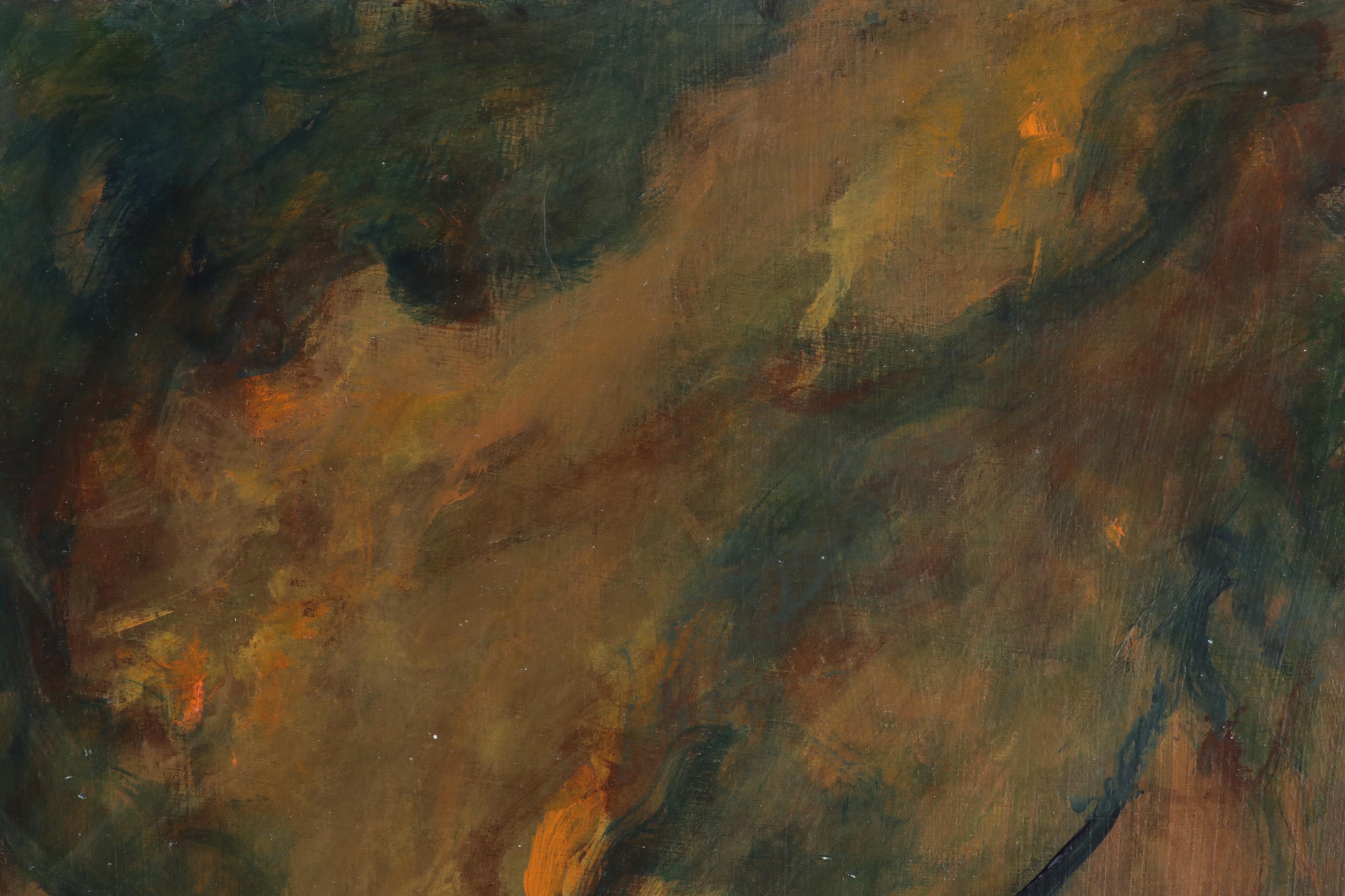 Chien Ming Su Abstract Oil Paintings, Late 20th to 21st Century