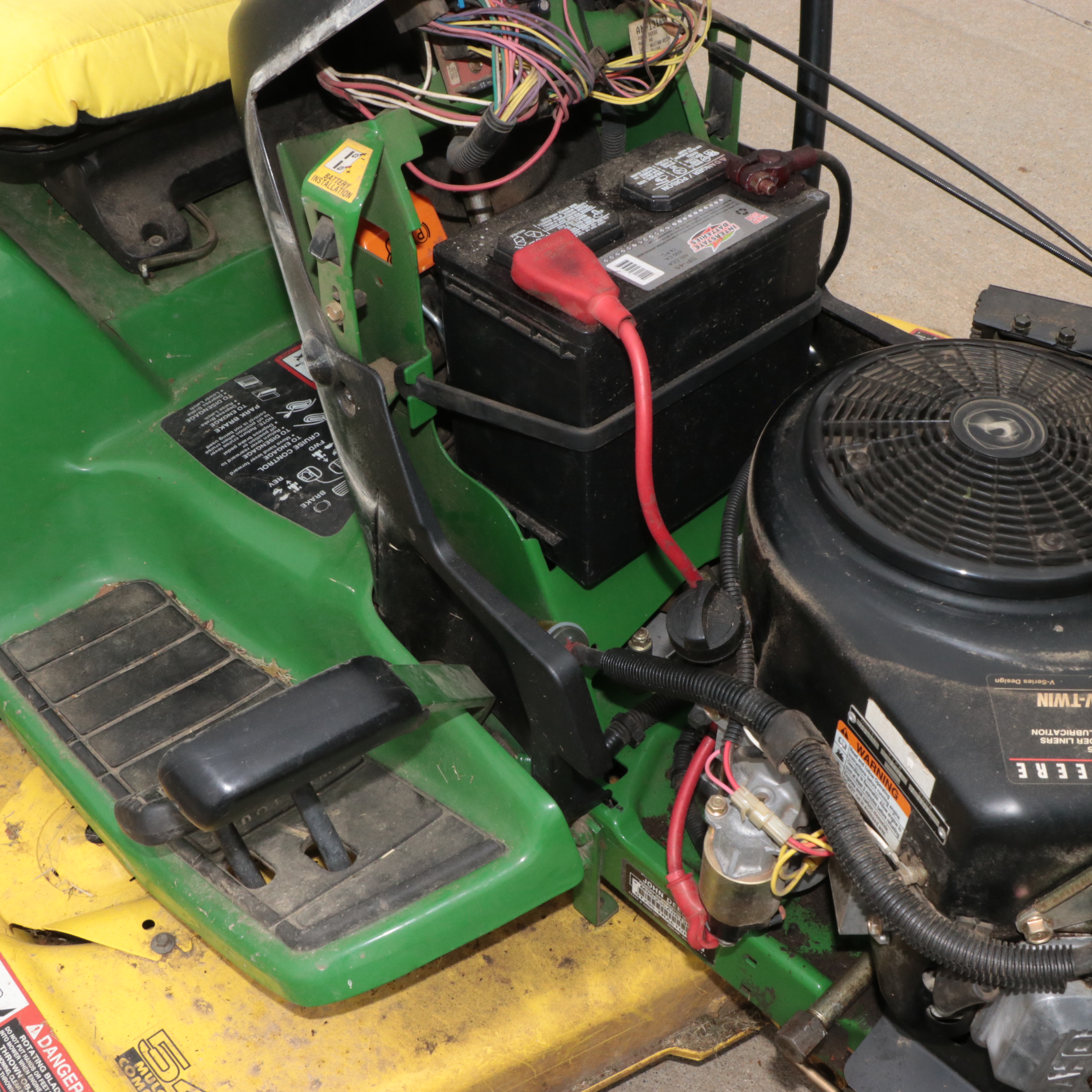 John Deere GT235 Riding Mower, 18HP, with Trac Vac