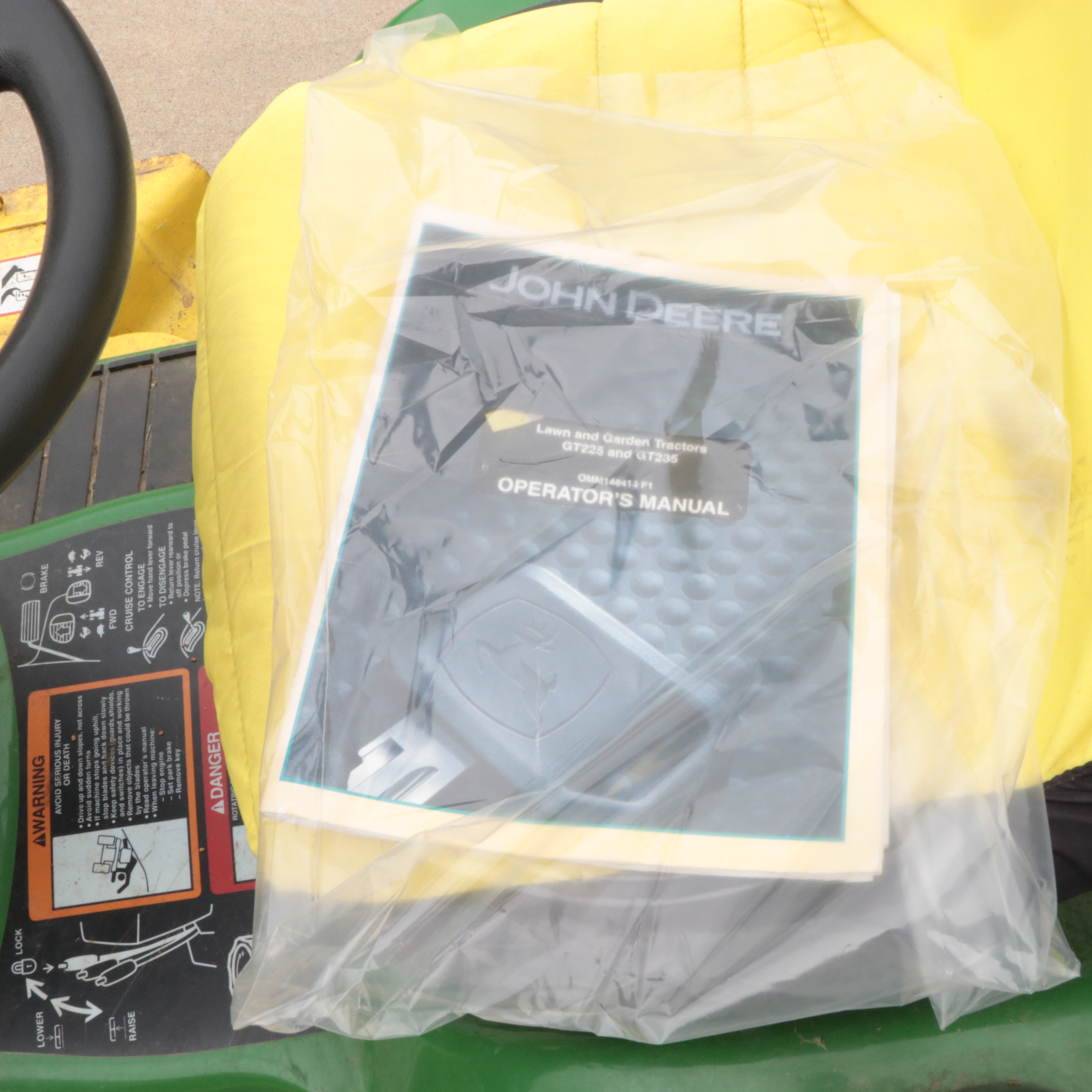 John Deere GT235 Riding Mower, 18HP, with Trac Vac