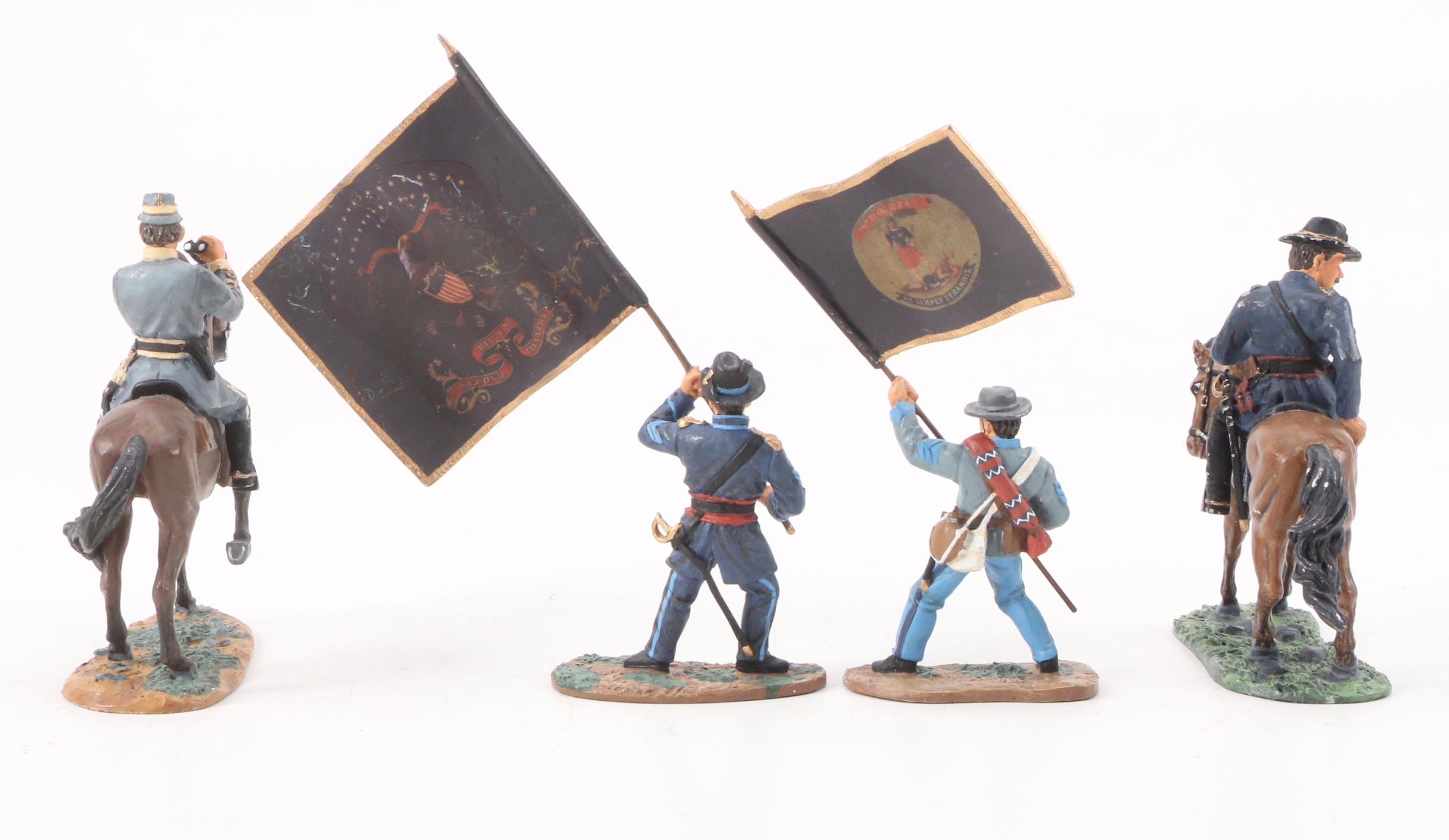 Britains Hand-Painted Civil War Toy Soldiers, Cavalry and Cannons