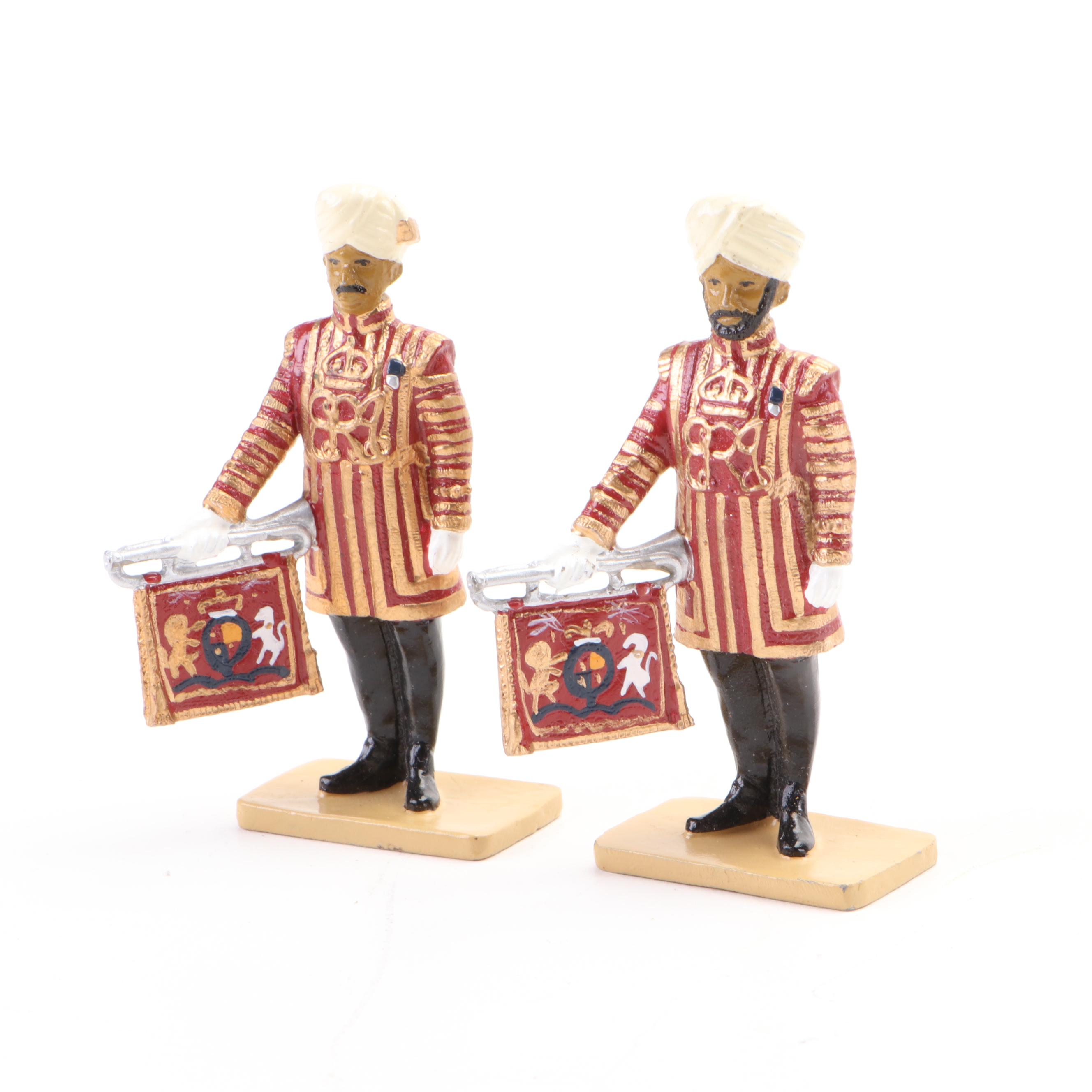 Britain's and Other Cast Metal Indian Army Toy Soldiers, War Elephants and More