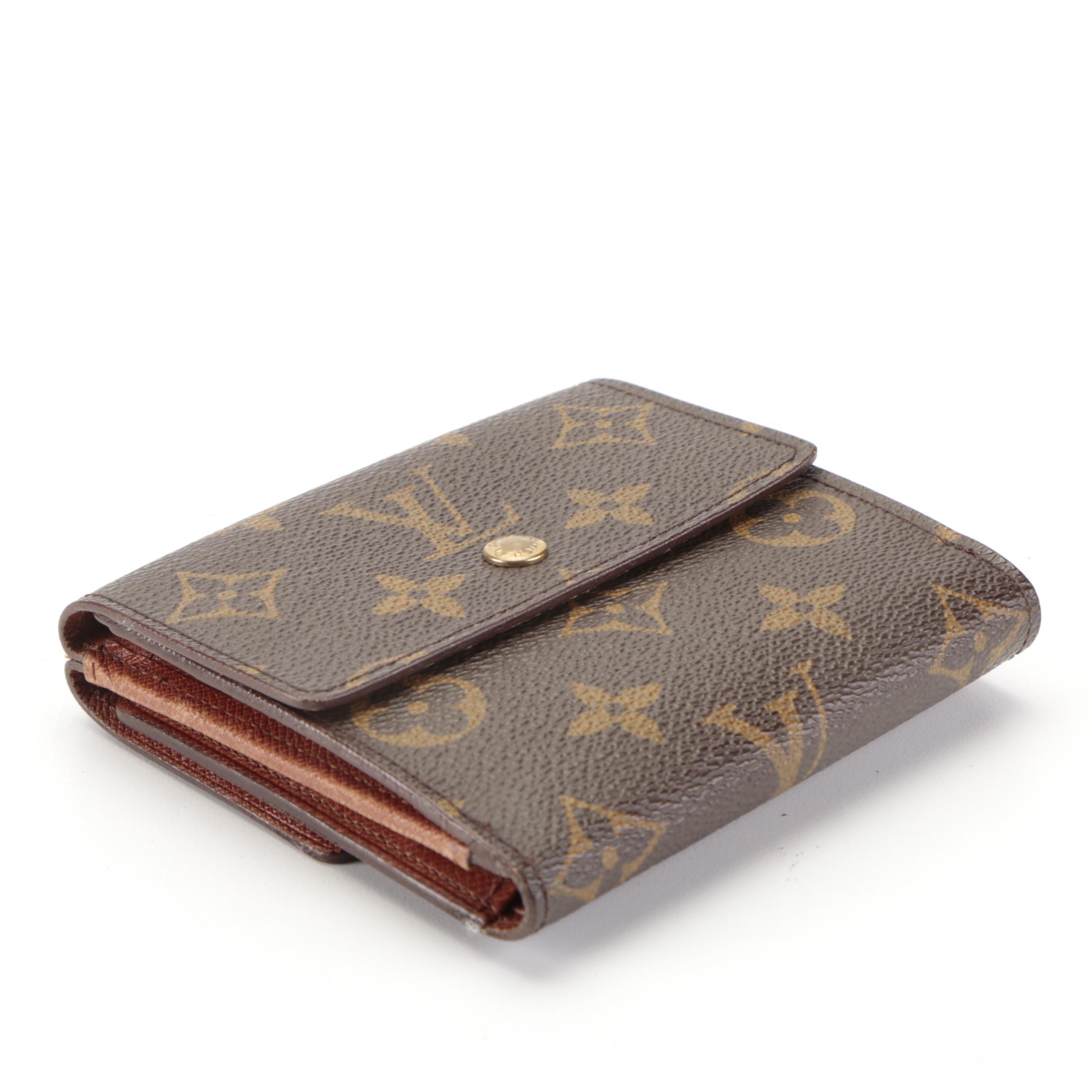 Louis Vuitton Portefeuille Elise French Flap Wallet in Monogram Canvas