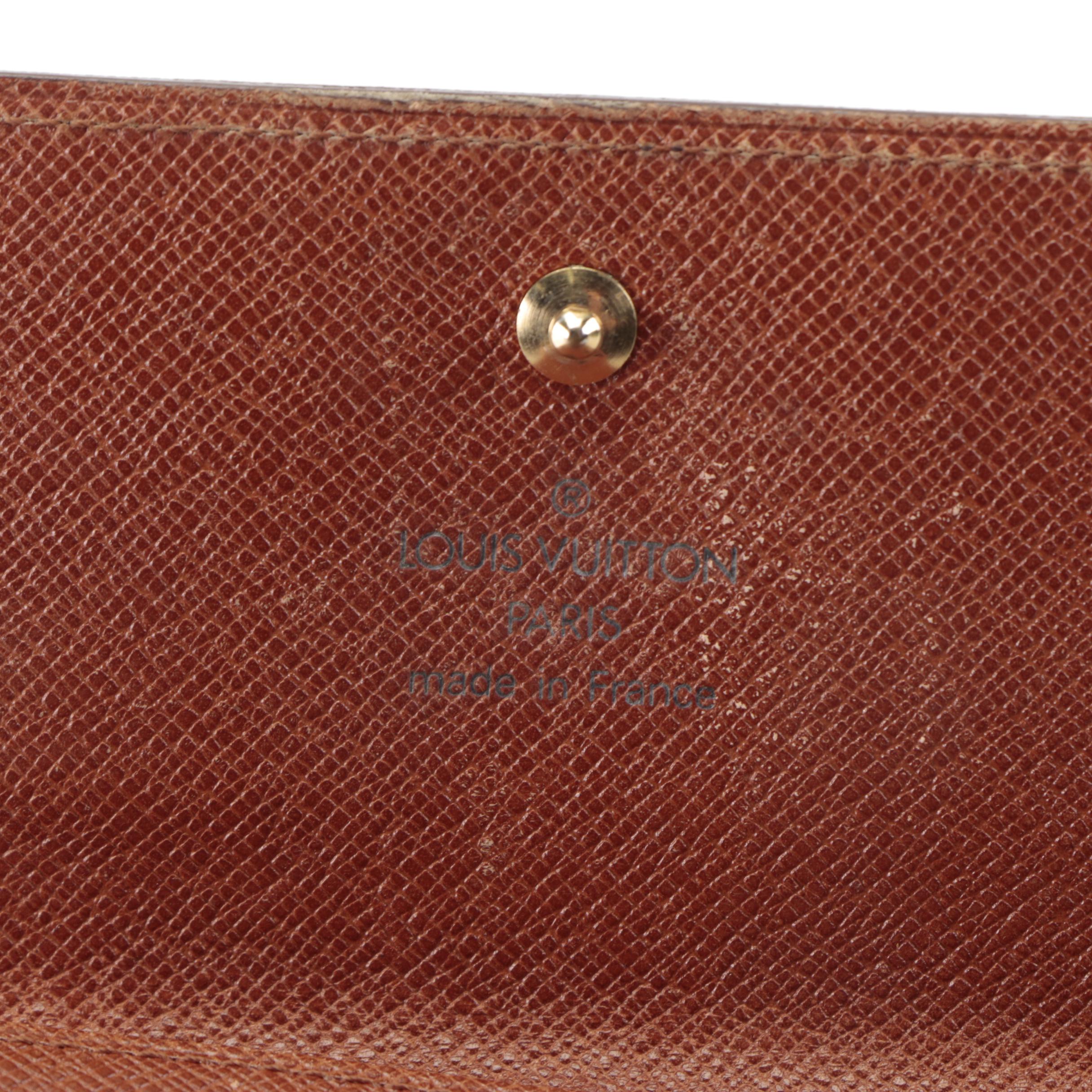 Louis Vuitton Portefeuille Elise French Flap Wallet in Monogram Canvas