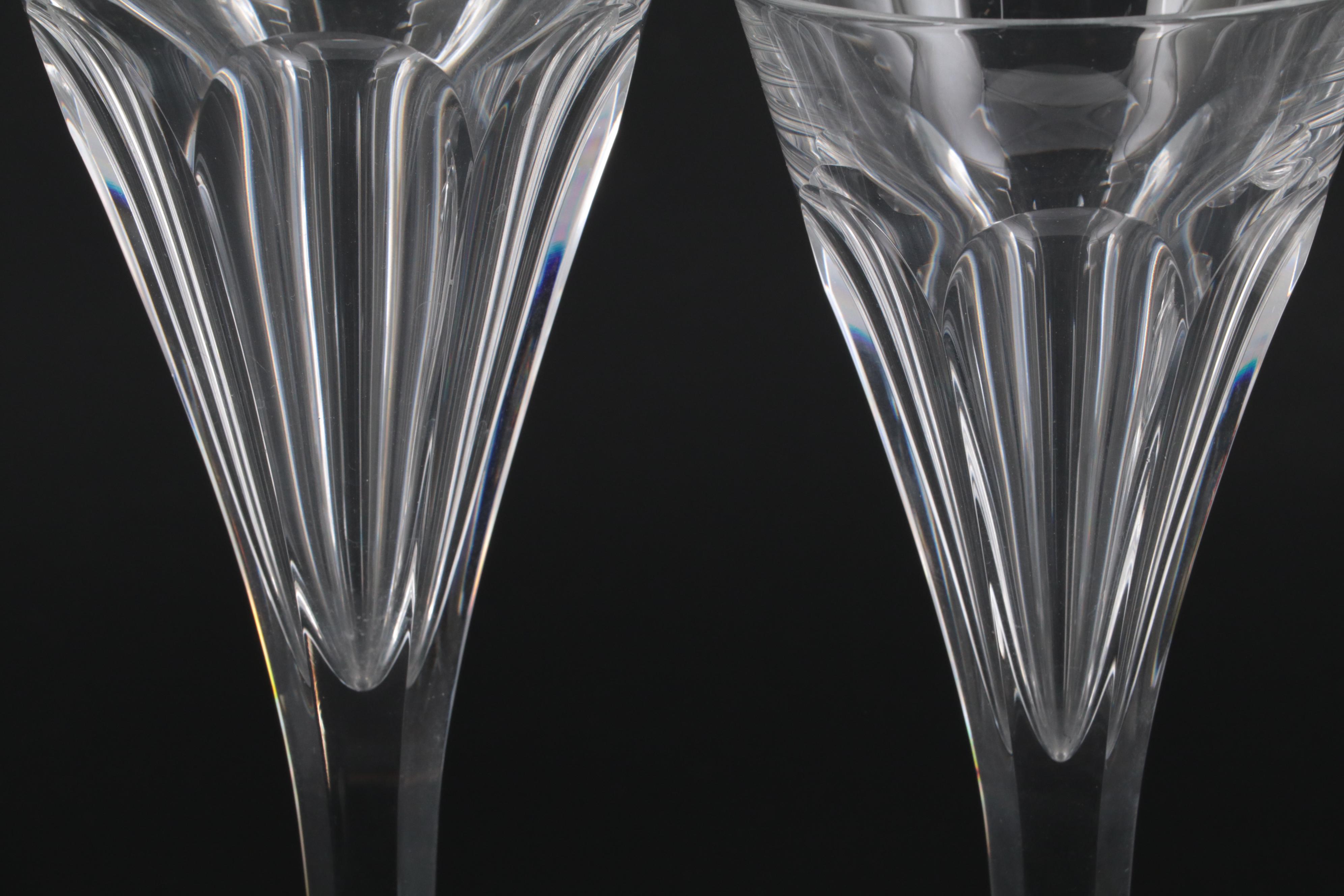 Val St. Lambert "Hafnia" Crystal Stemware, Mid to Late 20th Century