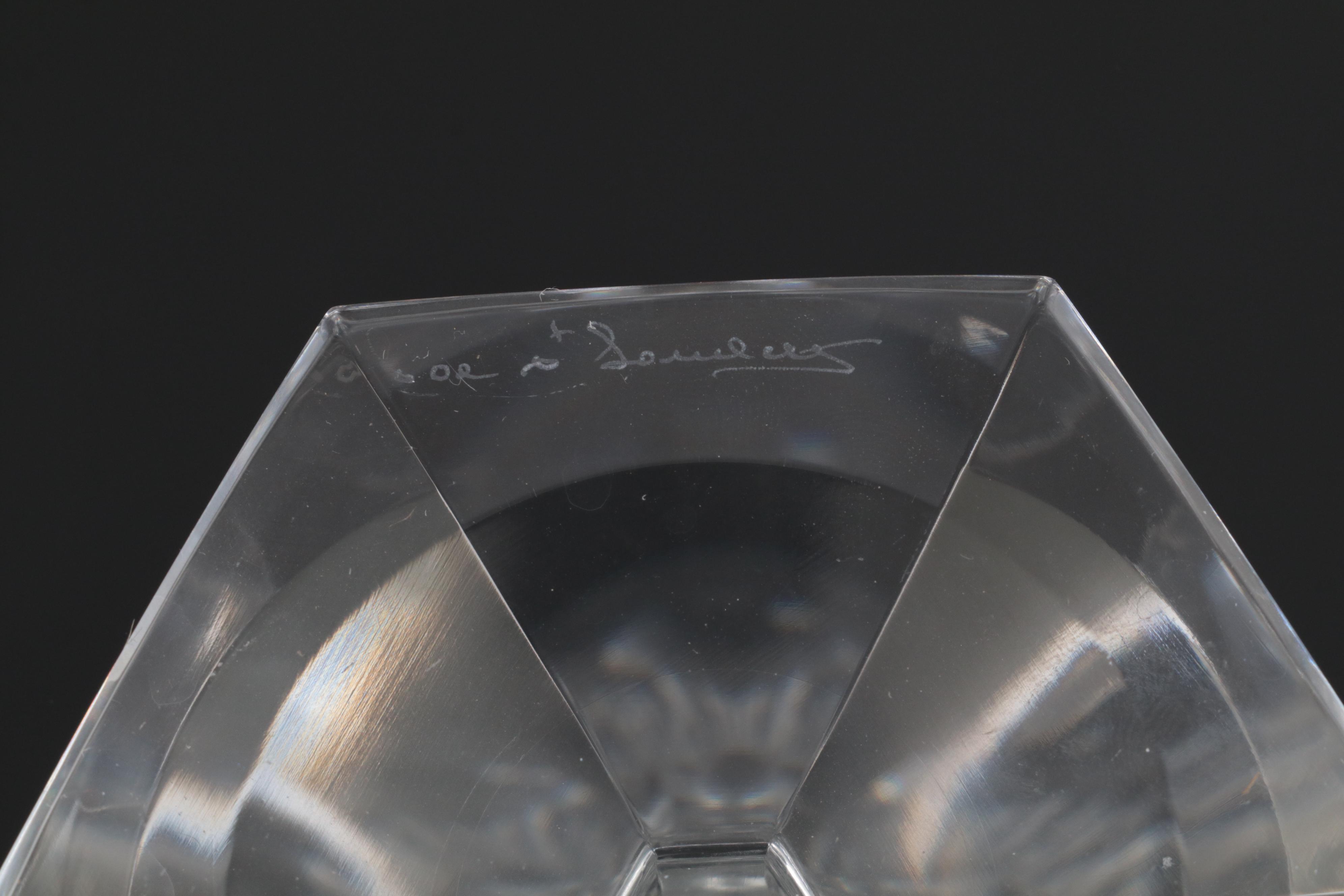 Val St. Lambert "Hafnia" Crystal Stemware, Mid to Late 20th Century