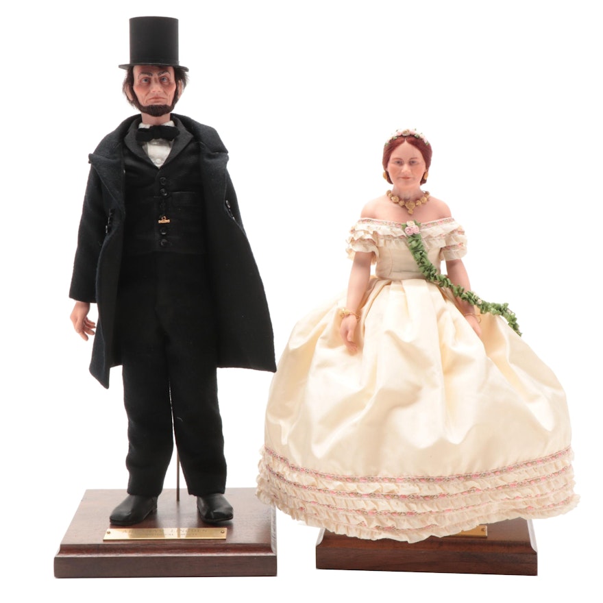 U.S Historical Society Abraham and Mary Todd Lincoln Artist Dolls