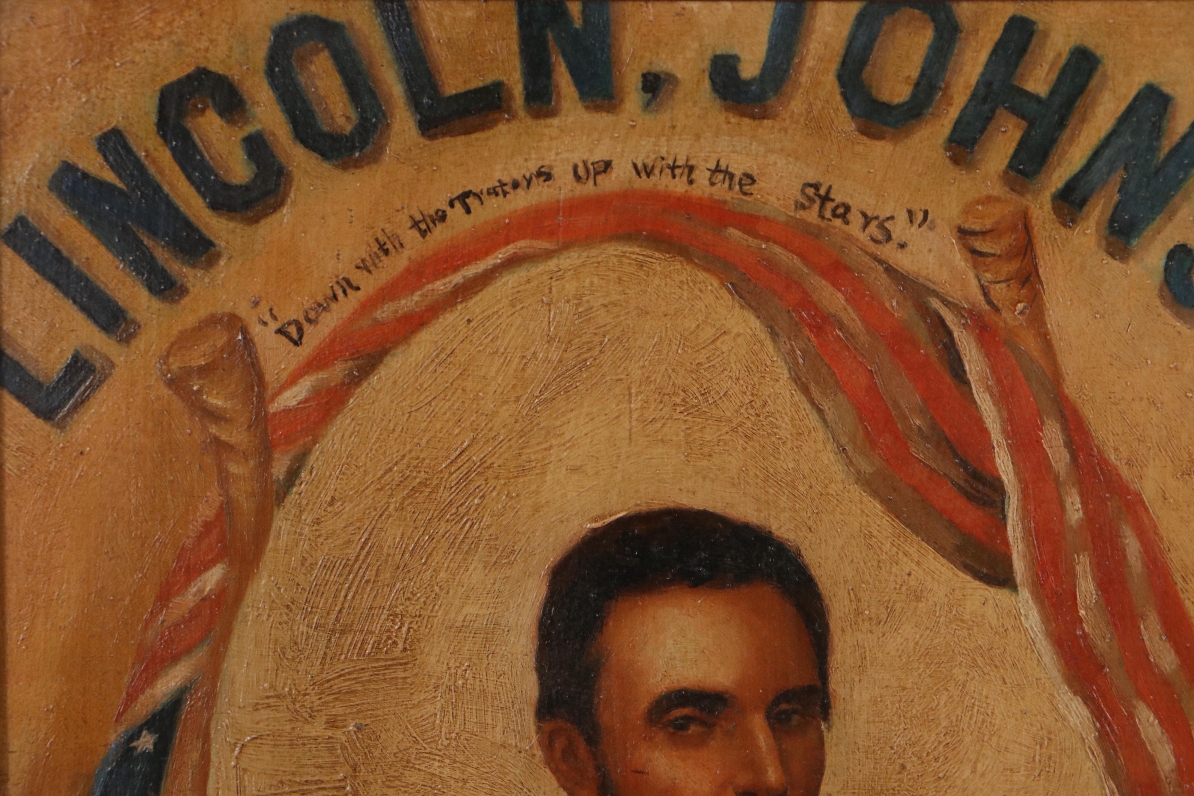 Candiancy Oil Painting for Abraham Lincoln and Andrew Johnson