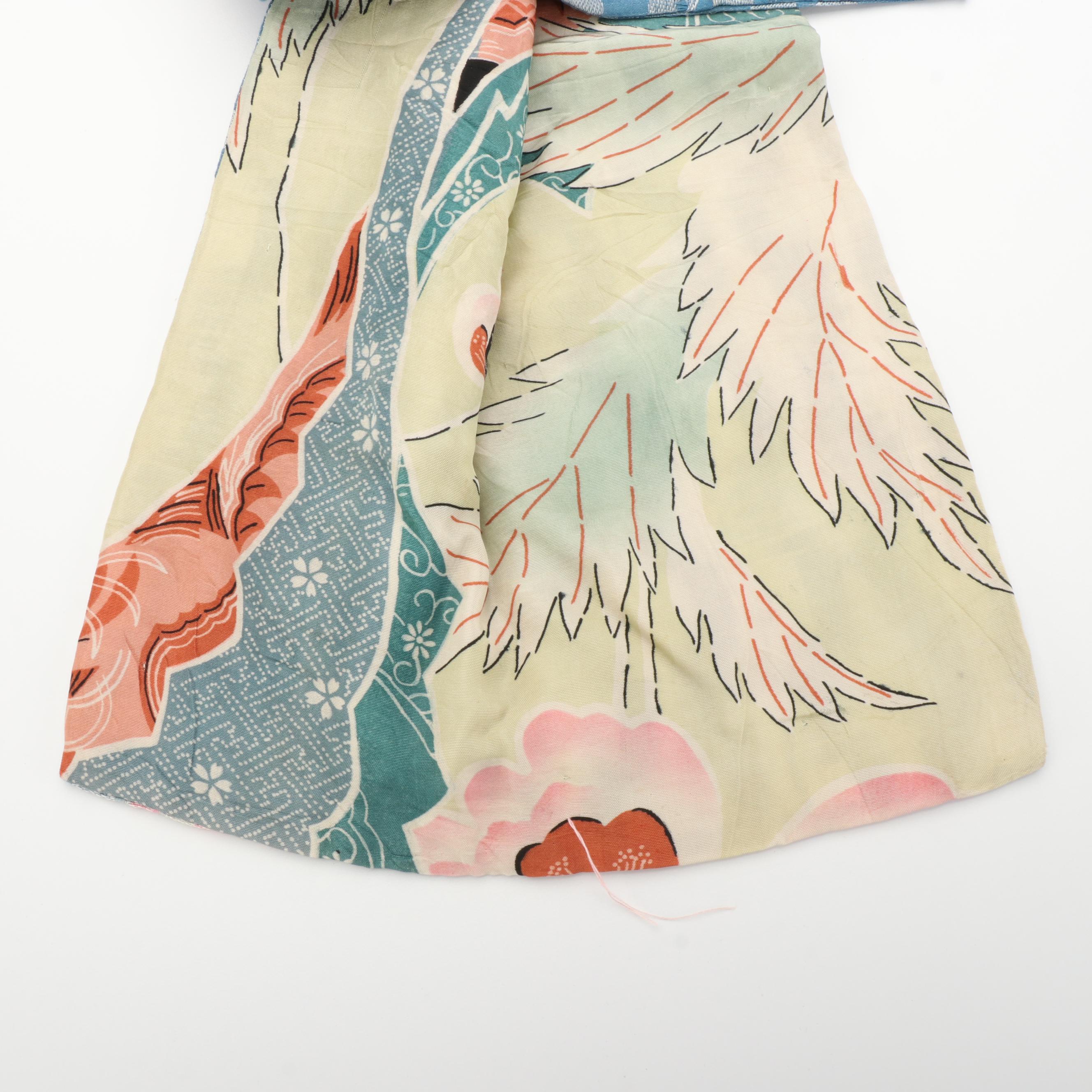 Striped Floral Kiku Nagoya Obi