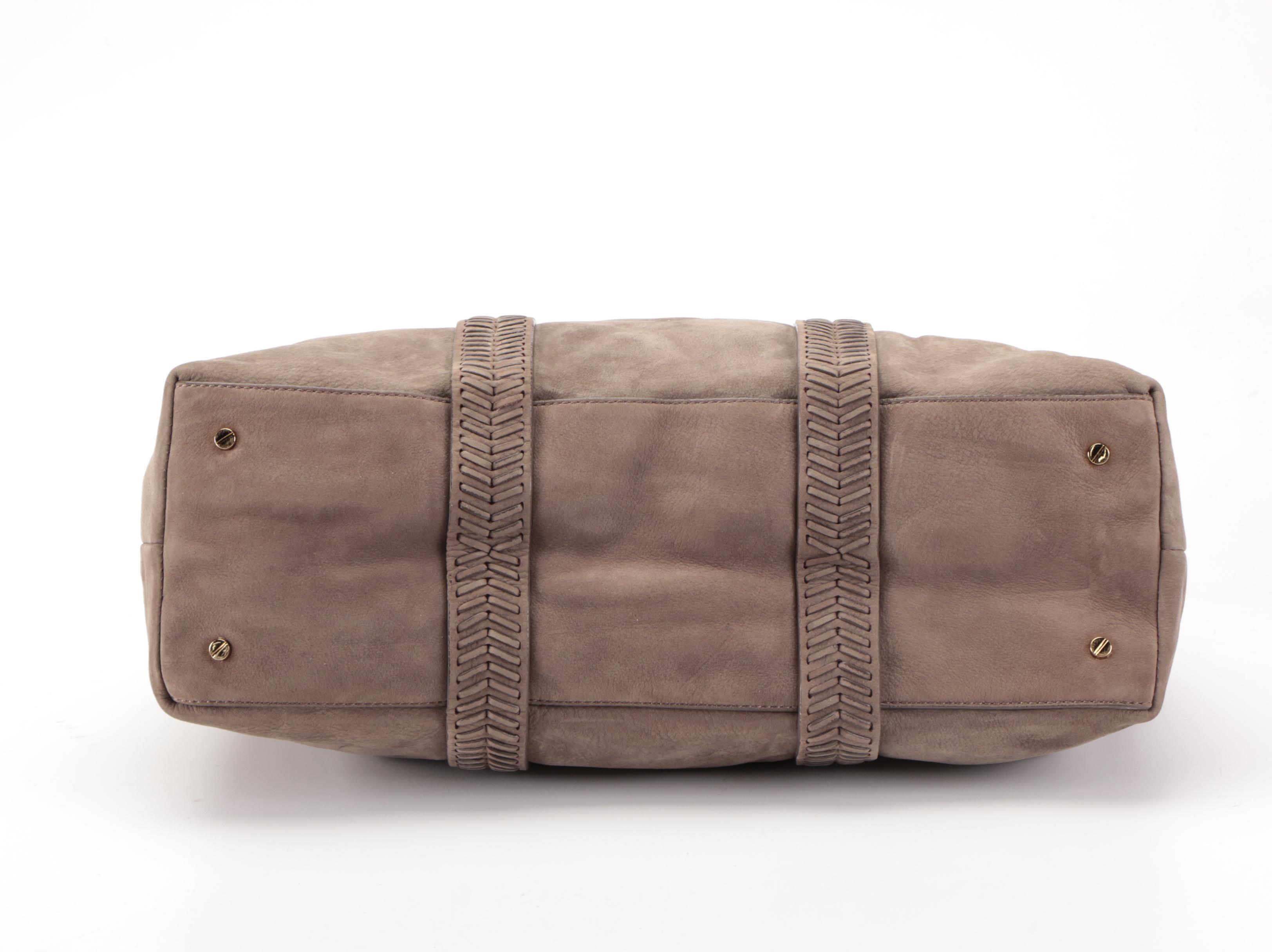 Tory Burch Hard Frame Shoulder Bag in Tumbled Nubuck