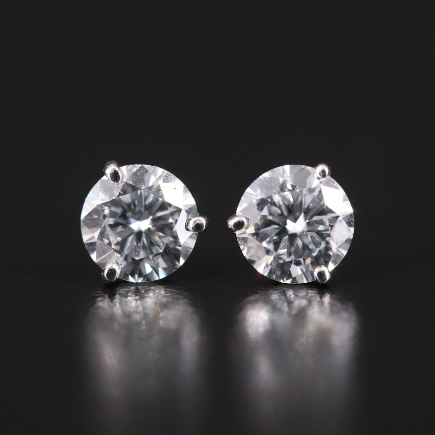 14K 1.00 CTW Lab Grown Diamond Stud Earrings