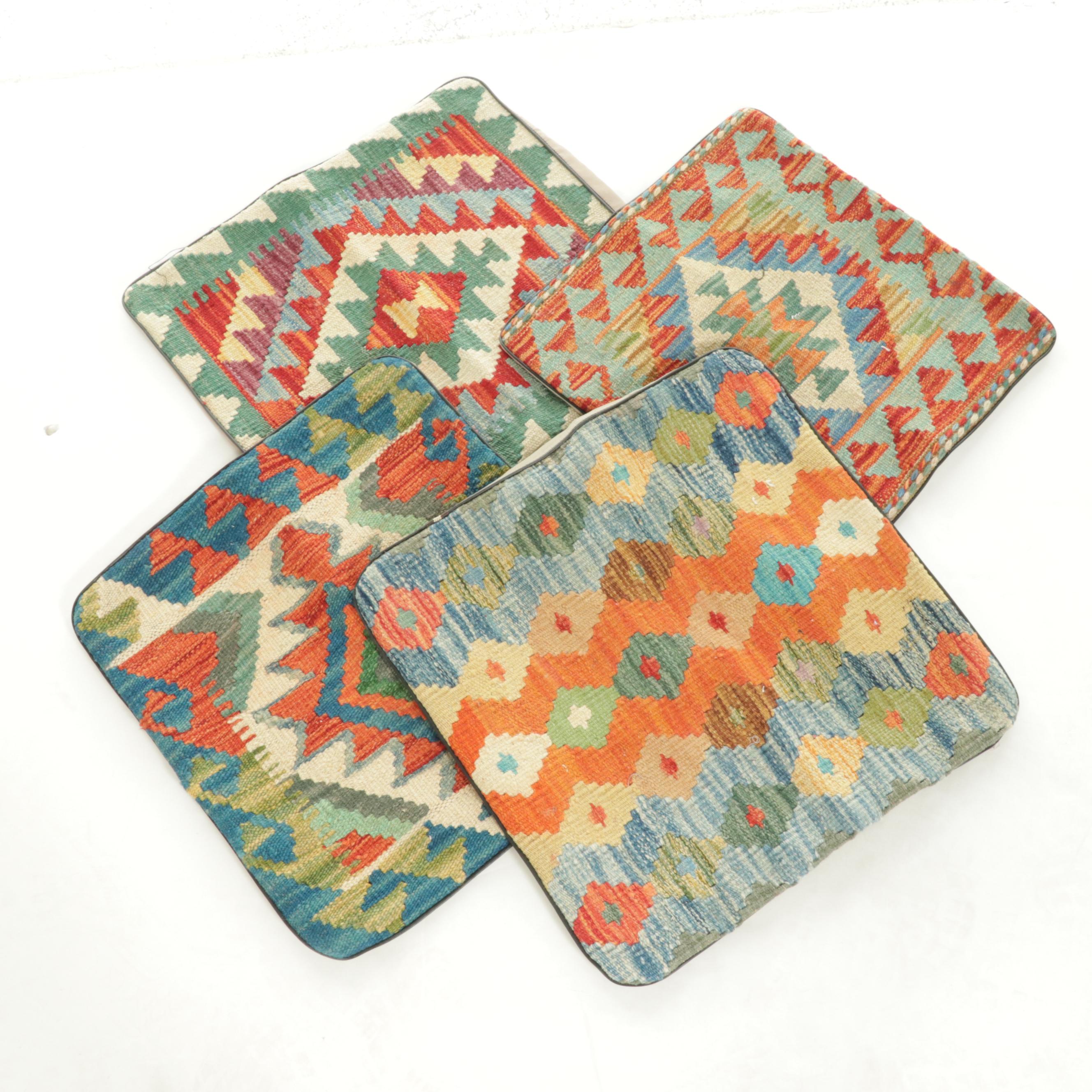 Handwoven Kilim Face Throw Pillow Covers