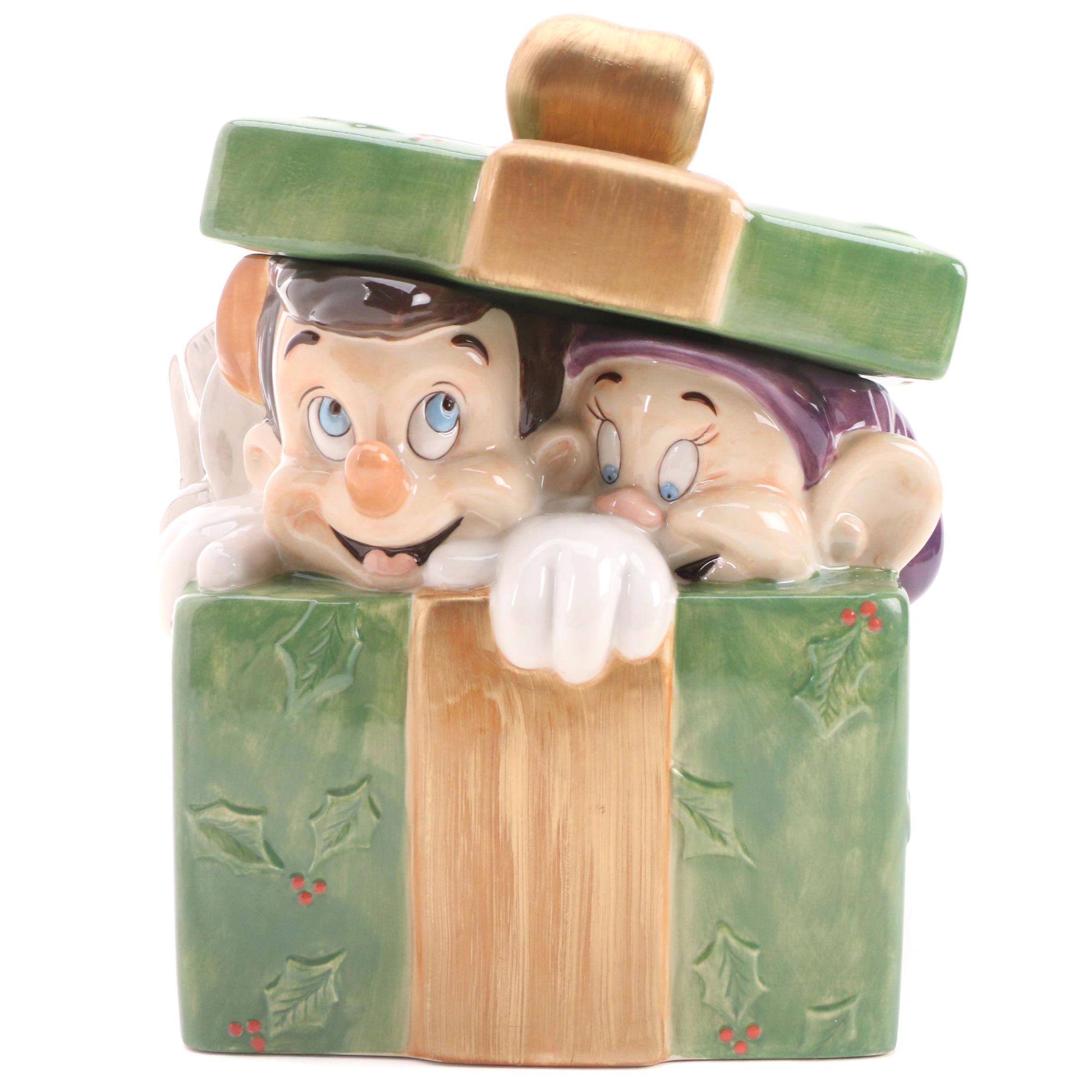 Disney Ceramic Christmas Cookie Jar