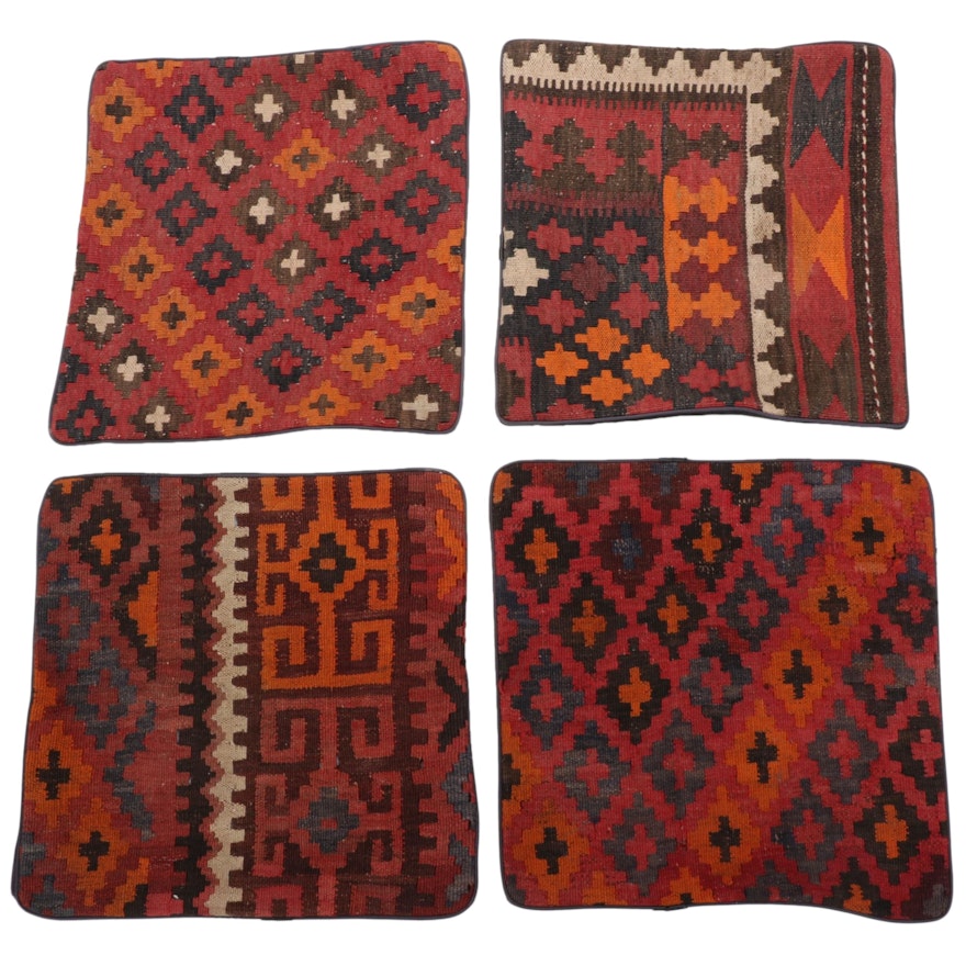 Handwoven Kilim Face Throw Pillow Covers