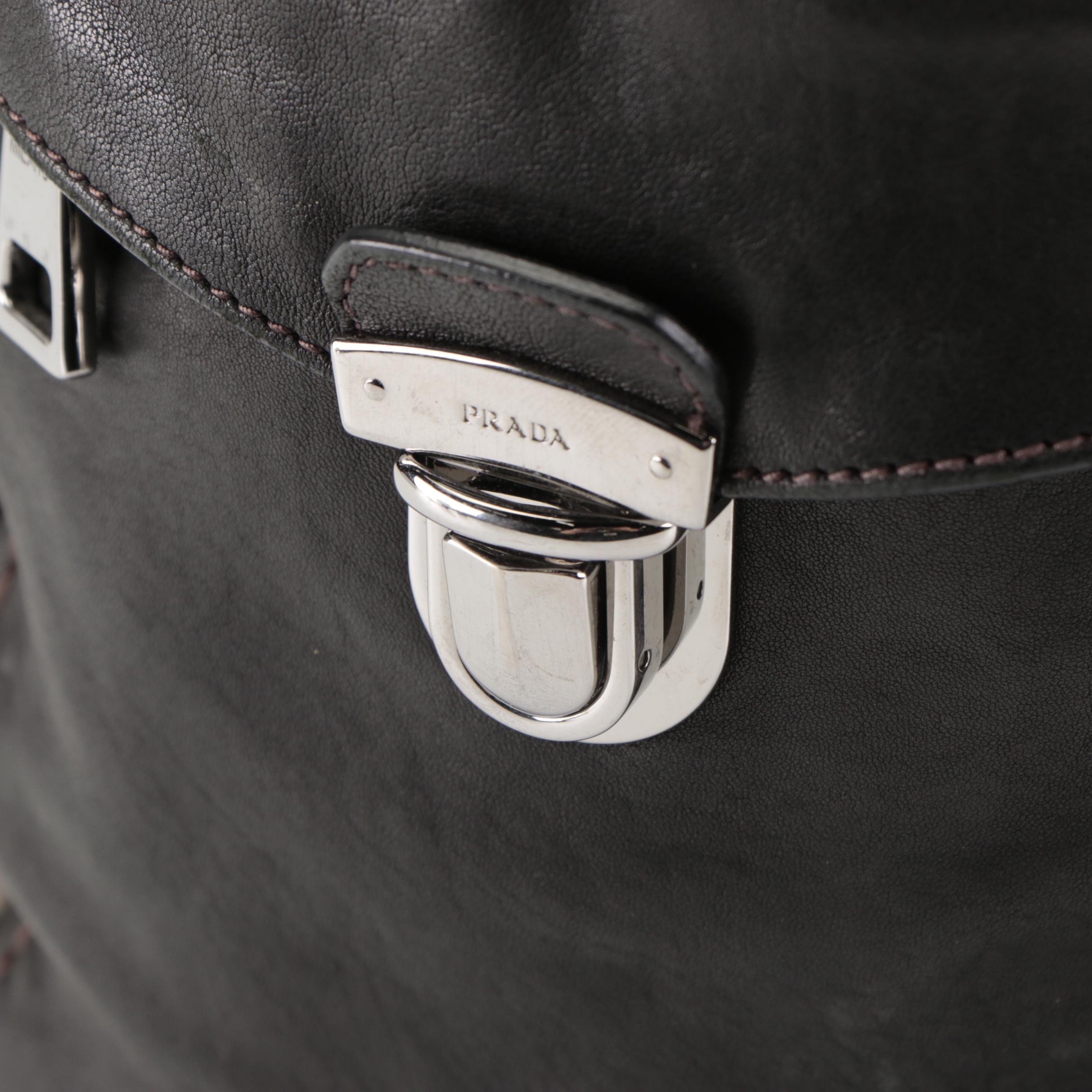 Prada Shoulder Hobo Bag in Gathered Camouflage Tessuto Nylon and Leather Trim