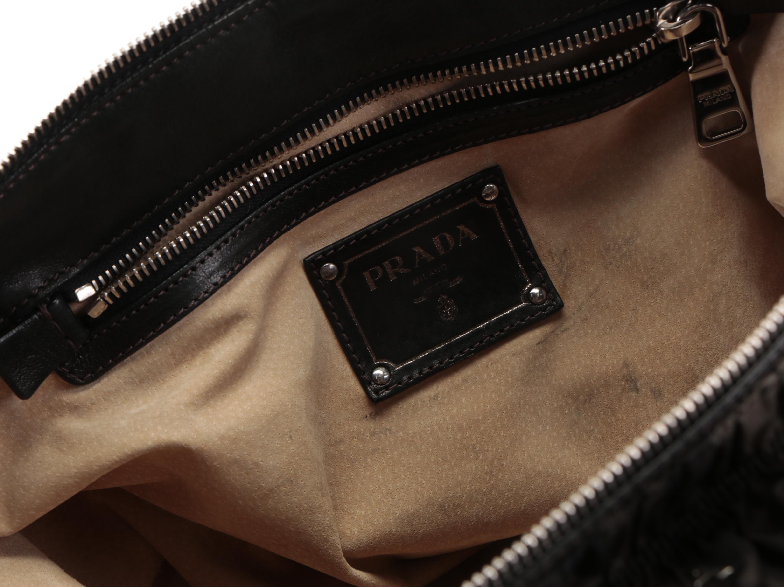 Prada Shoulder Hobo Bag in Gathered Camouflage Tessuto Nylon and Leather Trim