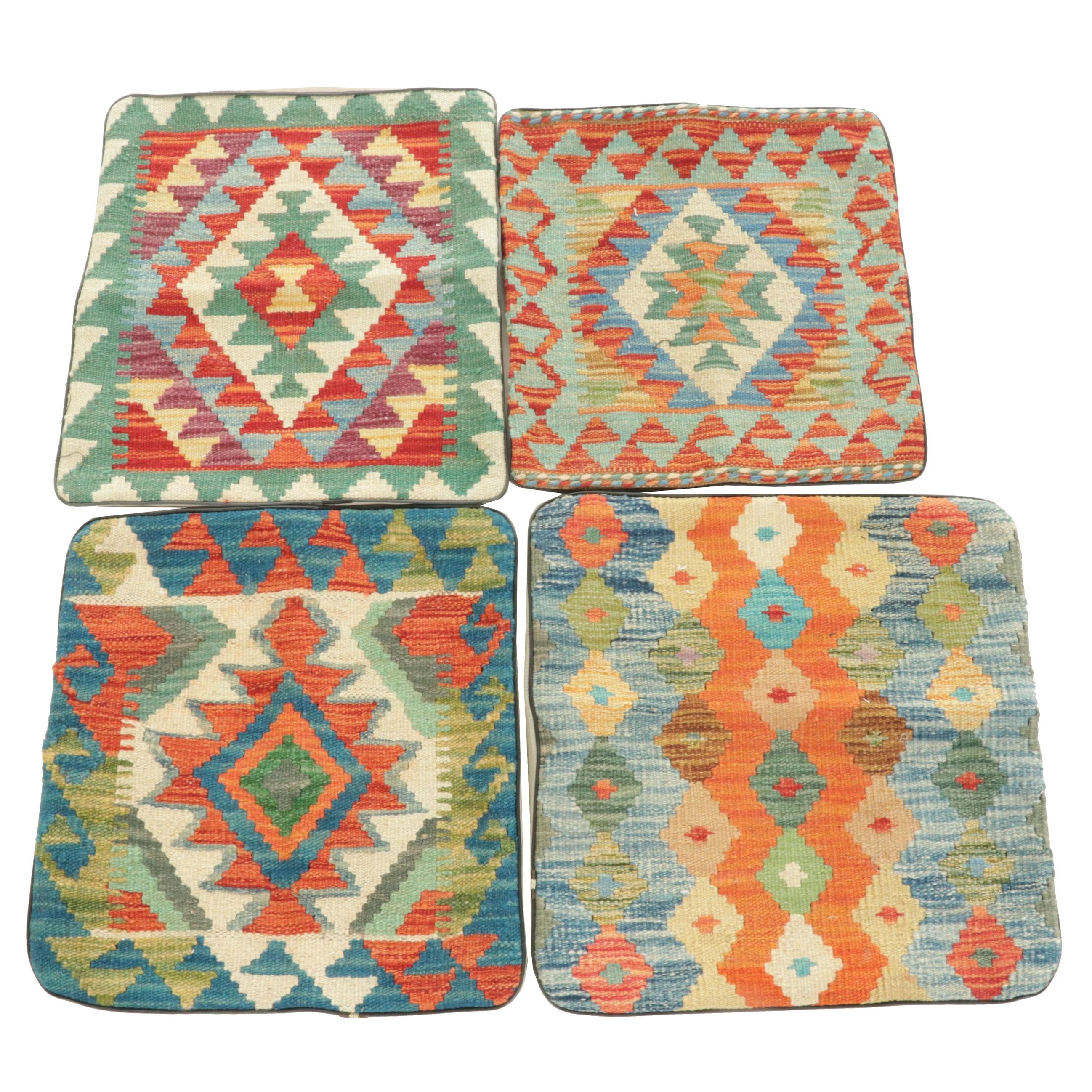 Handwoven Kilim Face Throw Pillow Covers