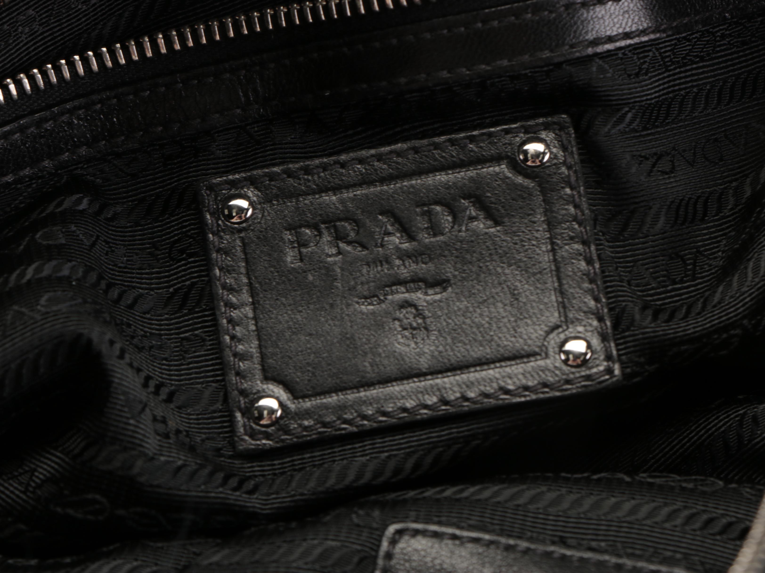 Prada Waves Hobo Bag in Black Nylon Tessuto with Lambskin Leather