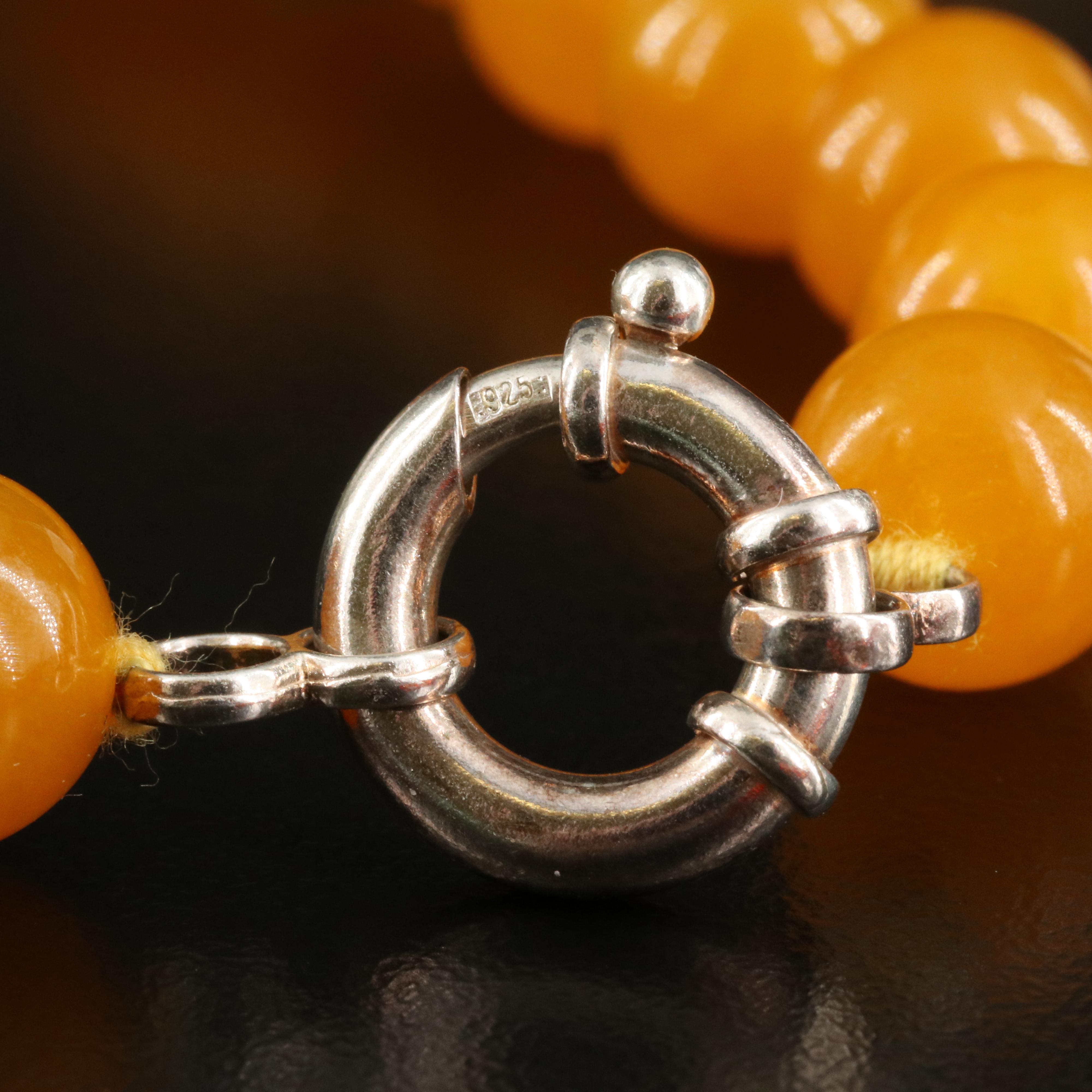 Trio of Amazonite, Coral and Carnelian Bead Necklaces Including Sterling