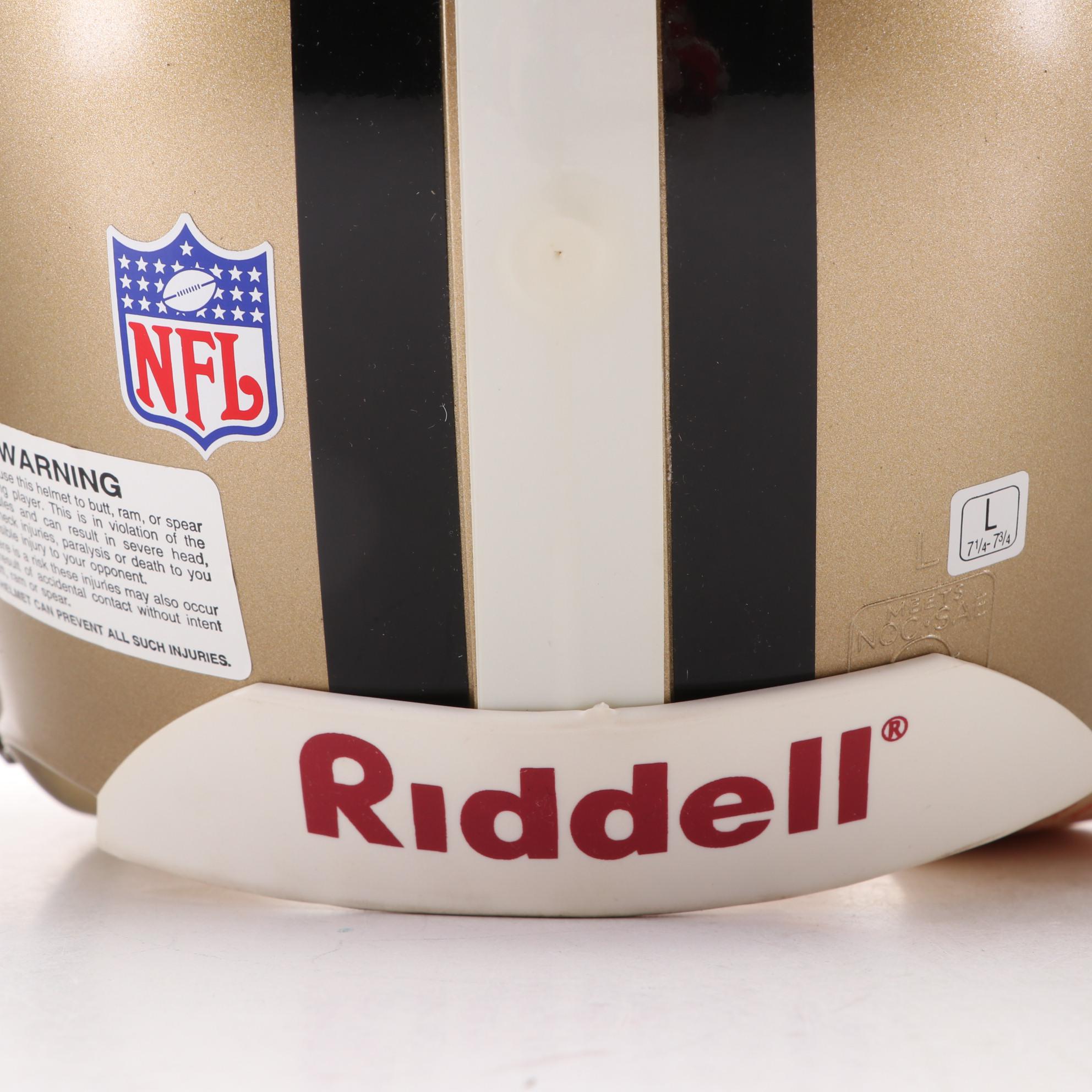New Orleans Saints Riddell Authentic Pro Line NFL Football Helmet, 1995