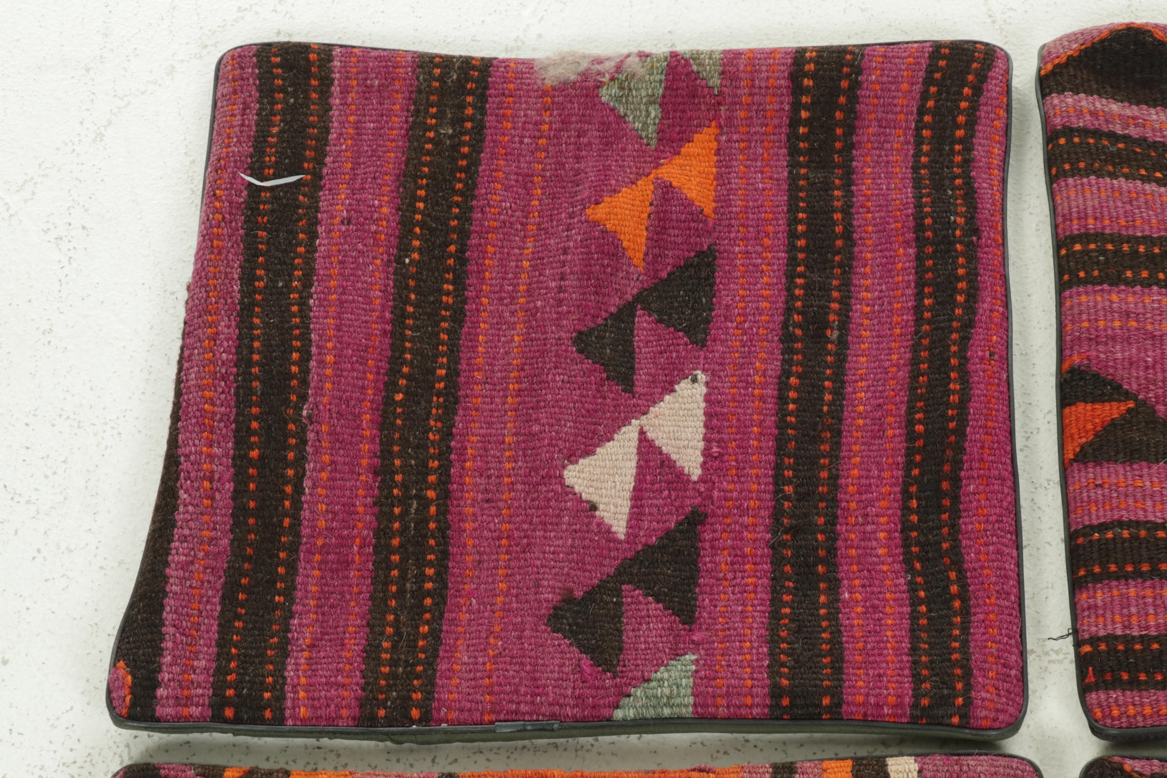 Handwoven Kilim Face Throw Pillow Covers
