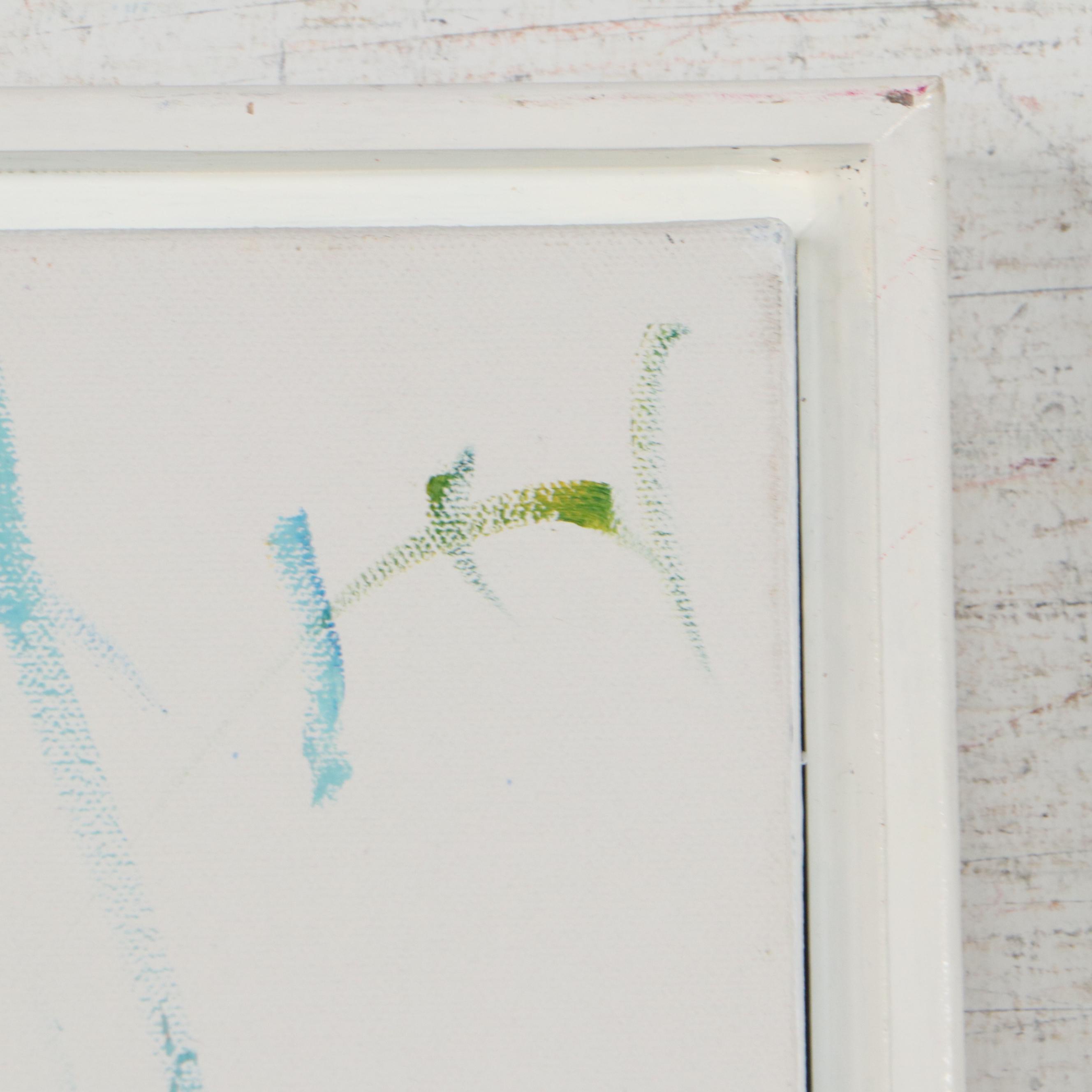 Suzie Wright Abstract Oil Painting "Marina Party," Circa 2000