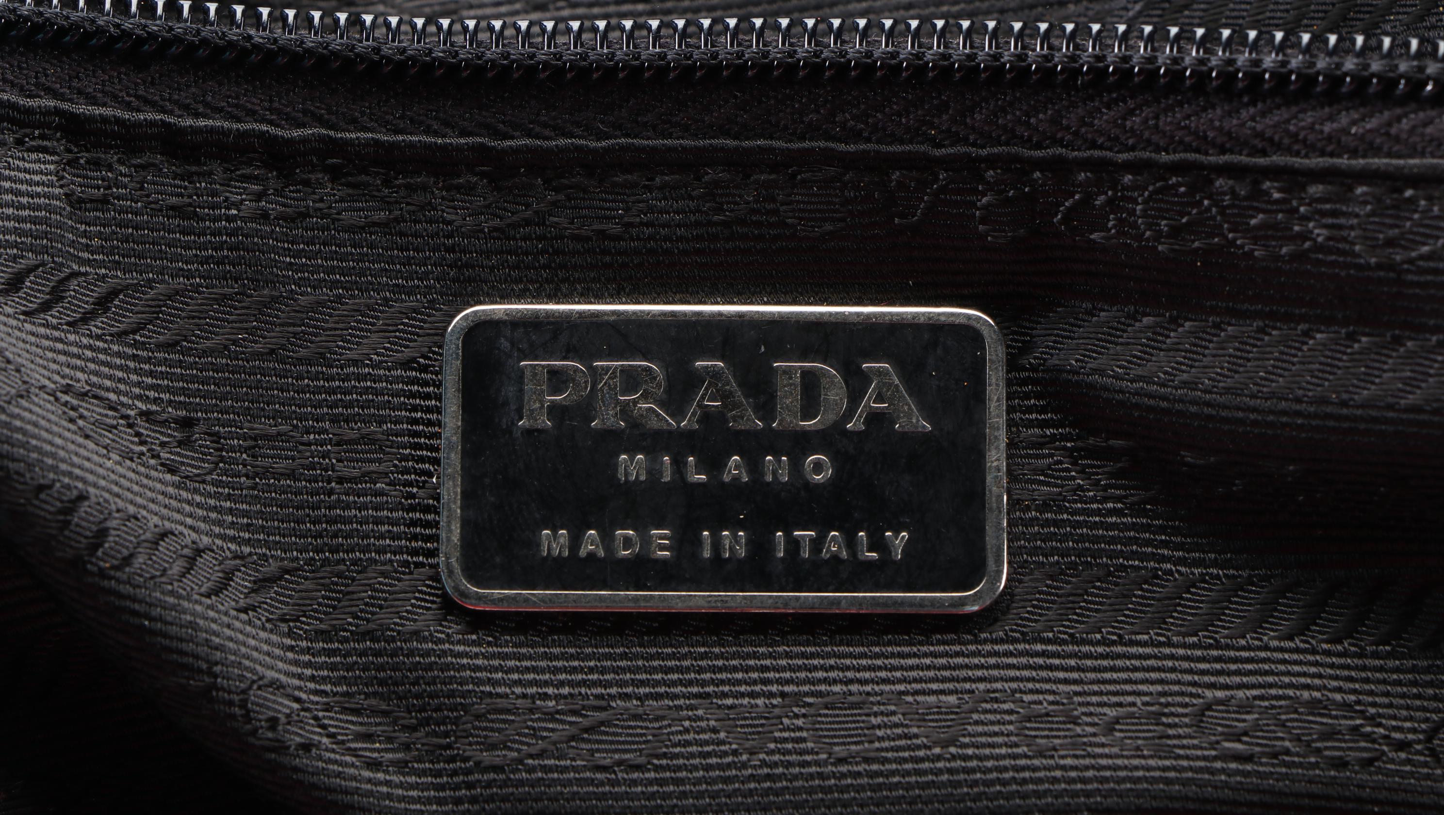 Prada Small Shoulder Bag with Lock in Red Nylon