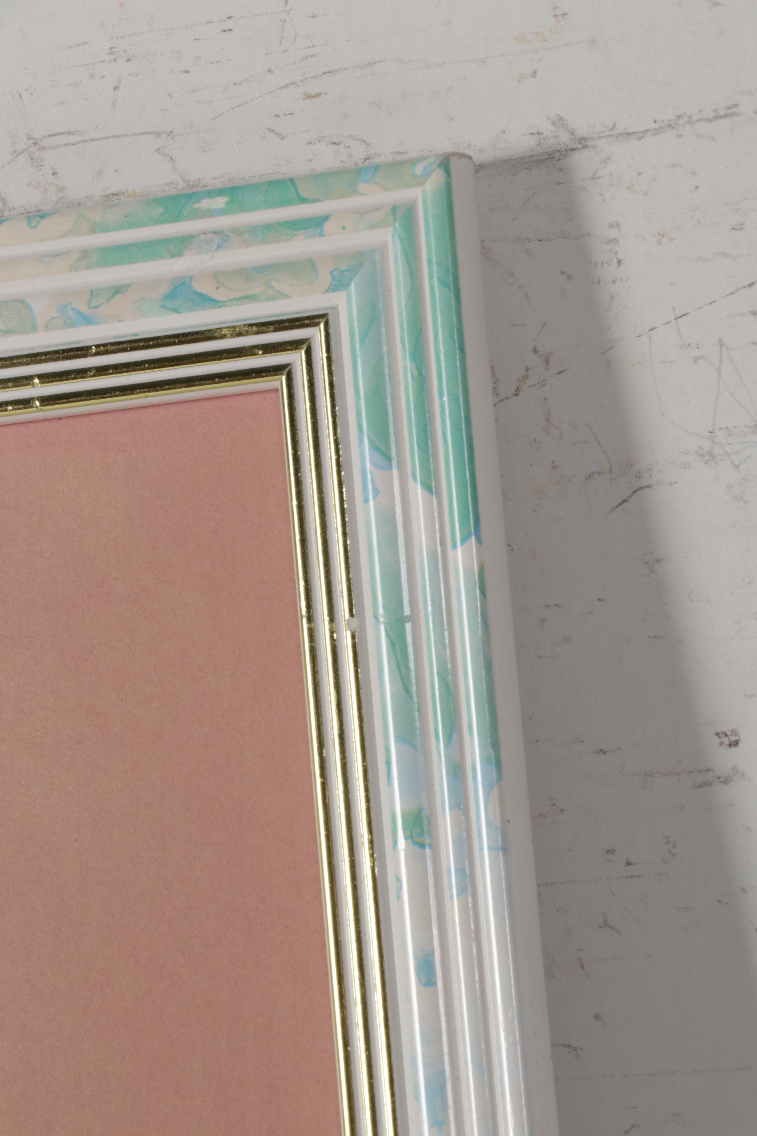 Folk Art Acrylic Painting of Doe and Wildflowers, Circa 2000