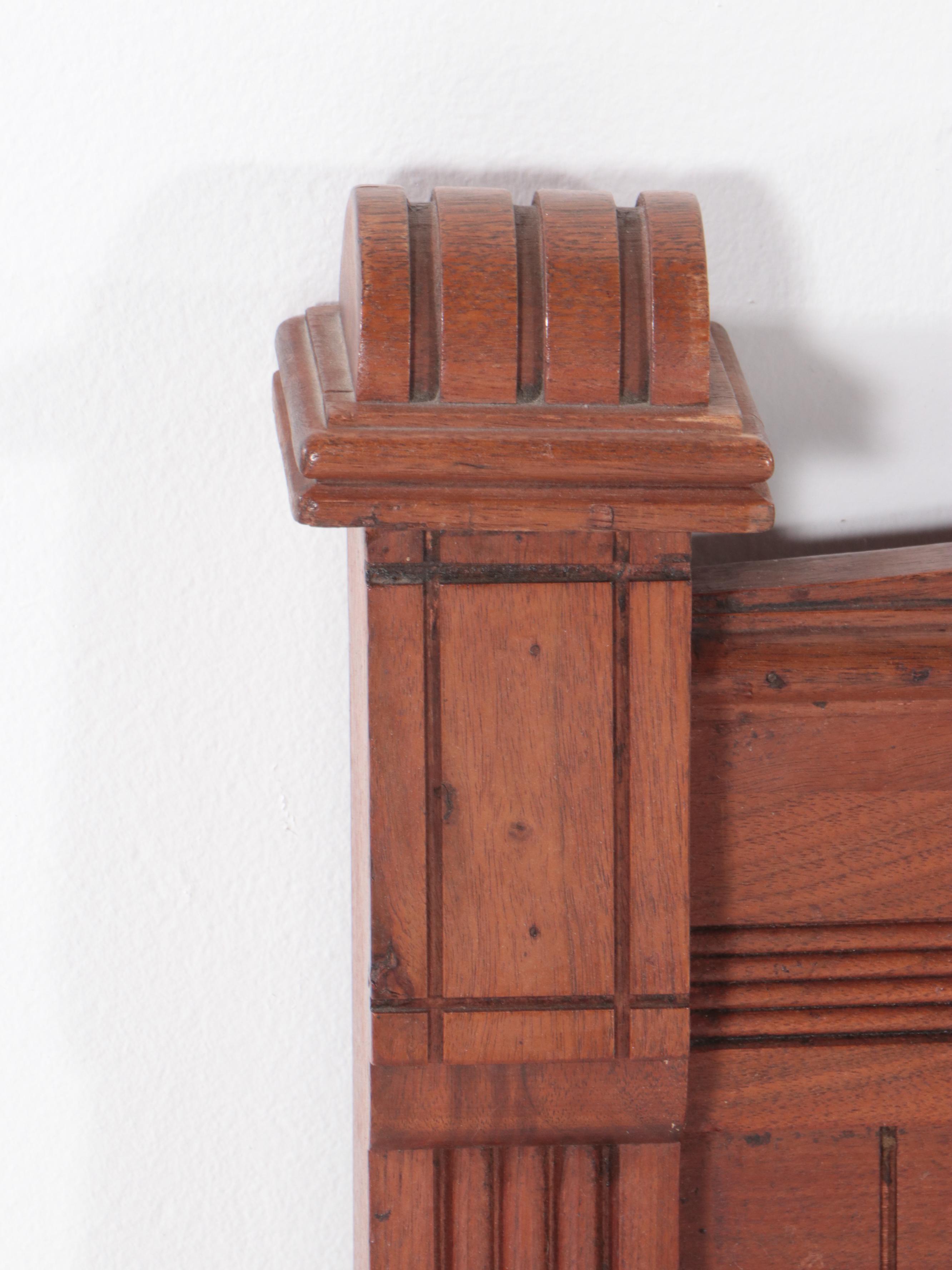 Victorian Walnut Bed in Full-Size, Late 19th Century