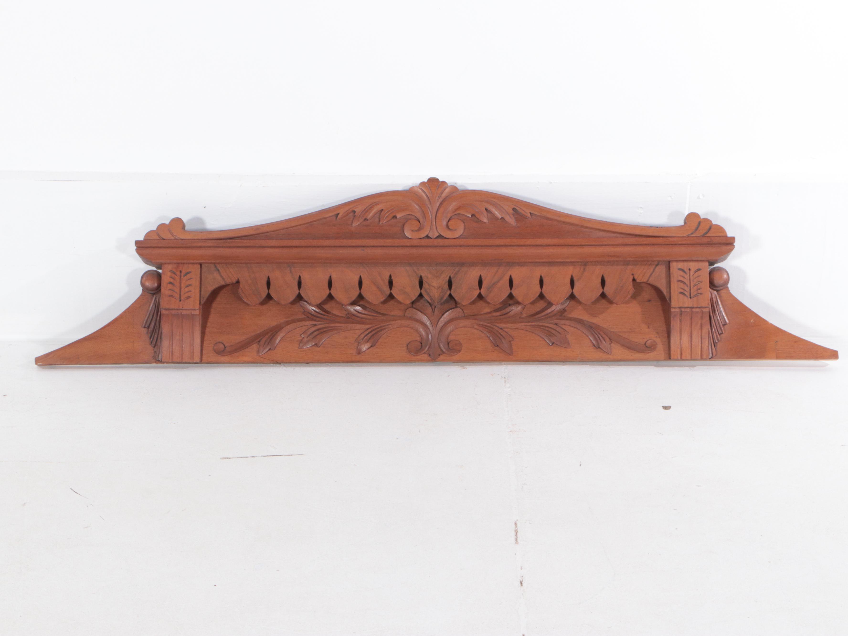 Victorian Walnut Bed in Full-Size, Late 19th Century