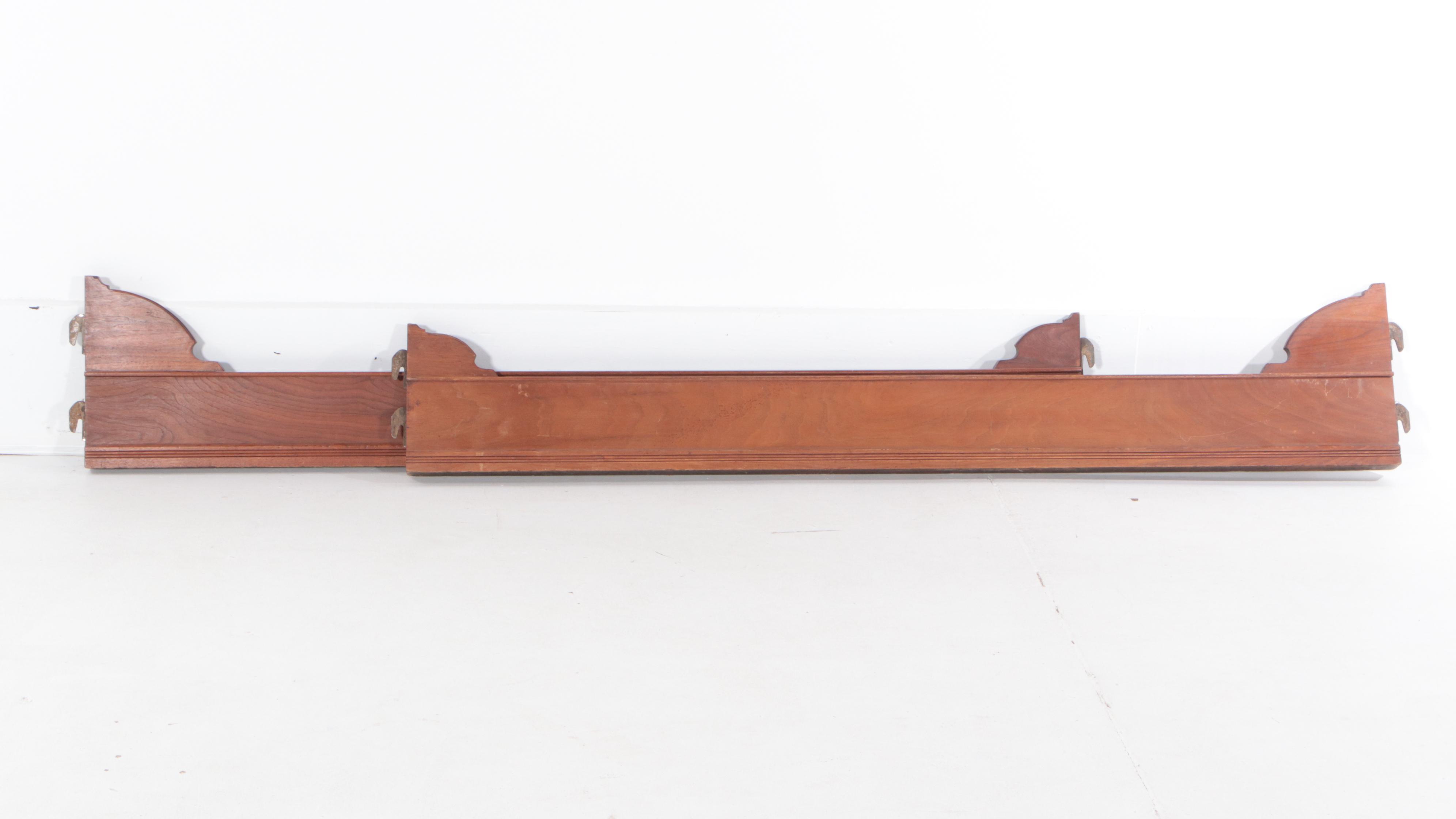 Victorian Walnut Bed in Full-Size, Late 19th Century