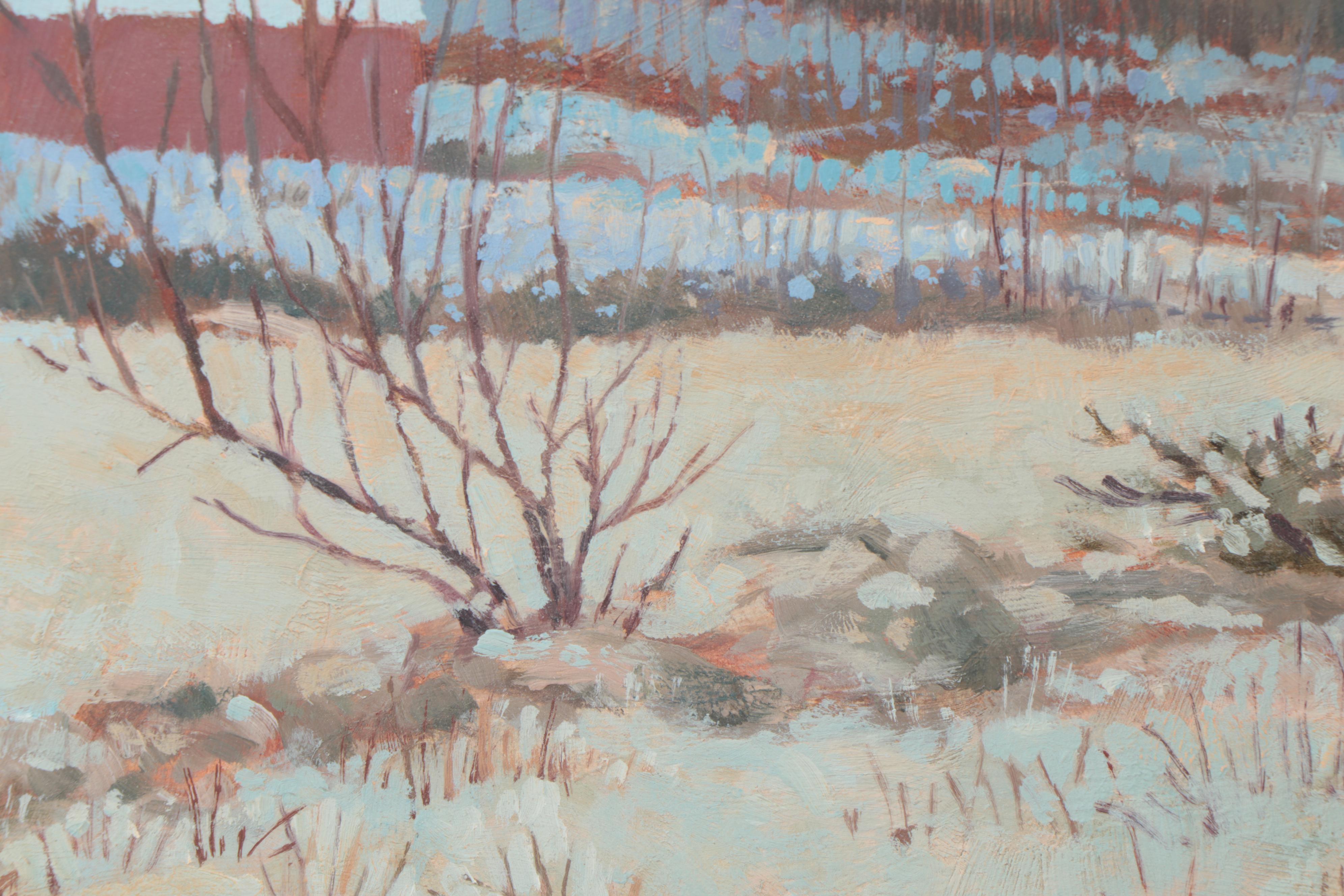 Oil Painting of Rural Farm