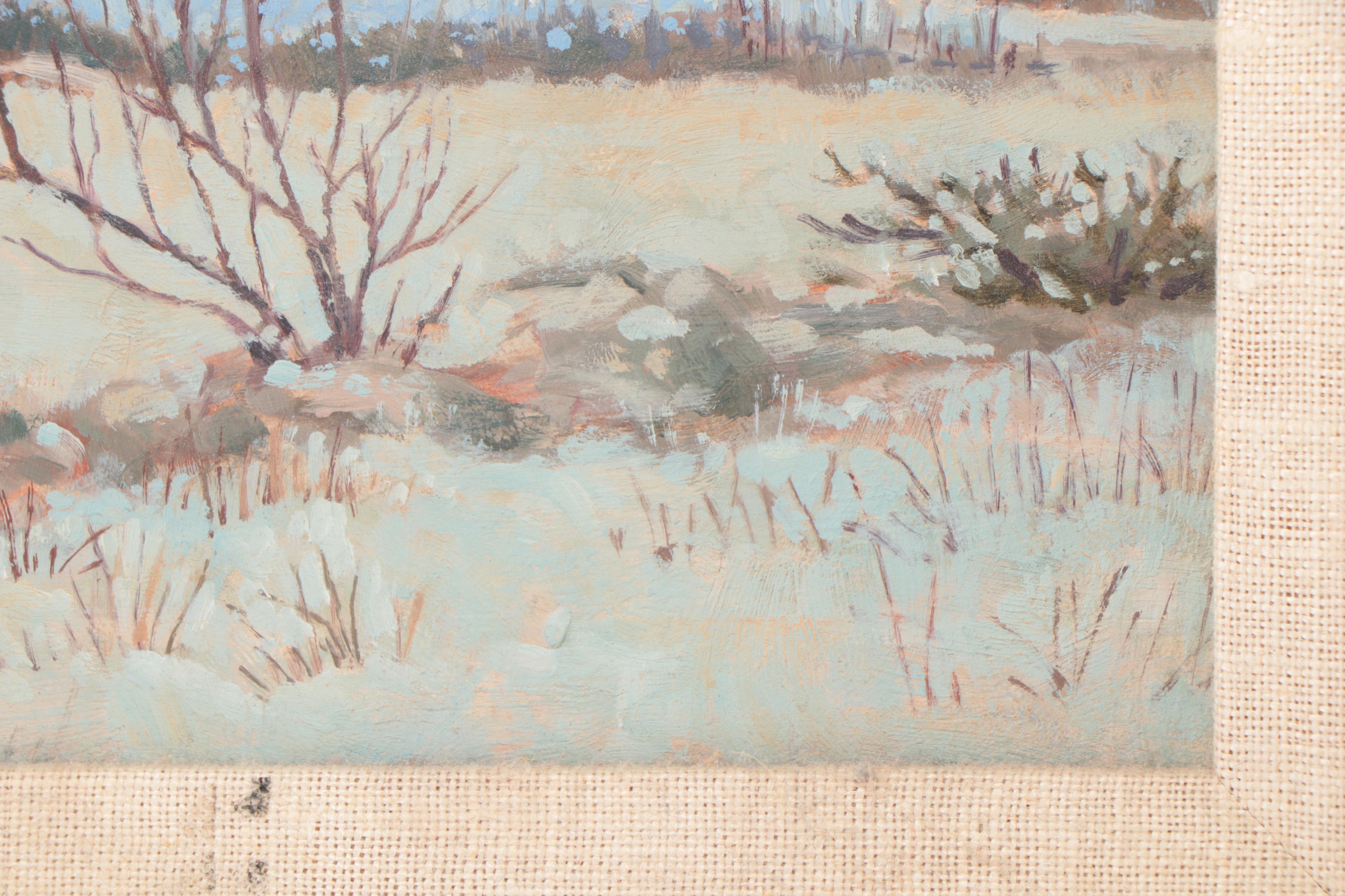 Oil Painting of Rural Farm