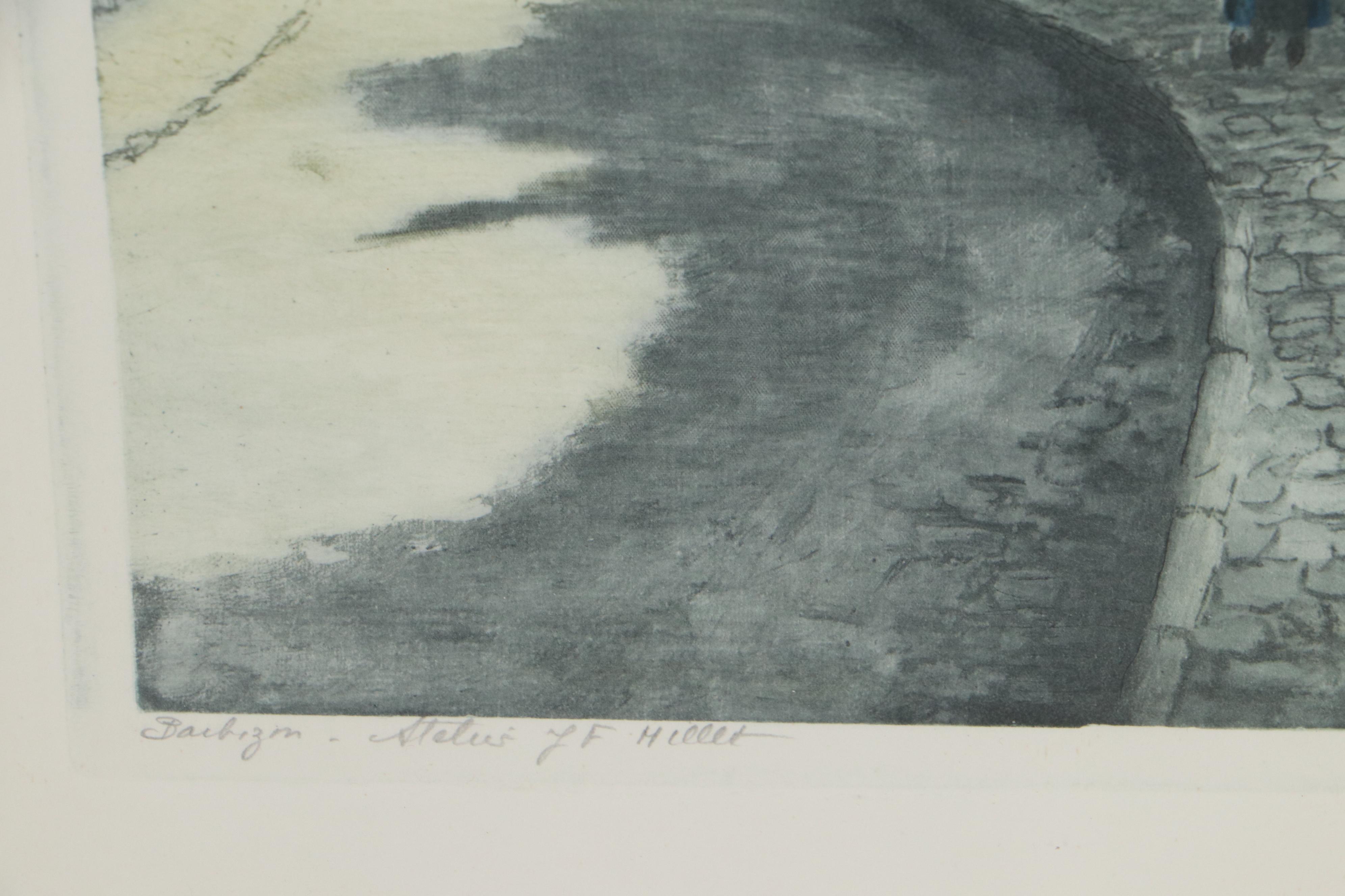 Le Garf Hand-Colored Etchings "Barbizon - Atelier J.F. Millet"