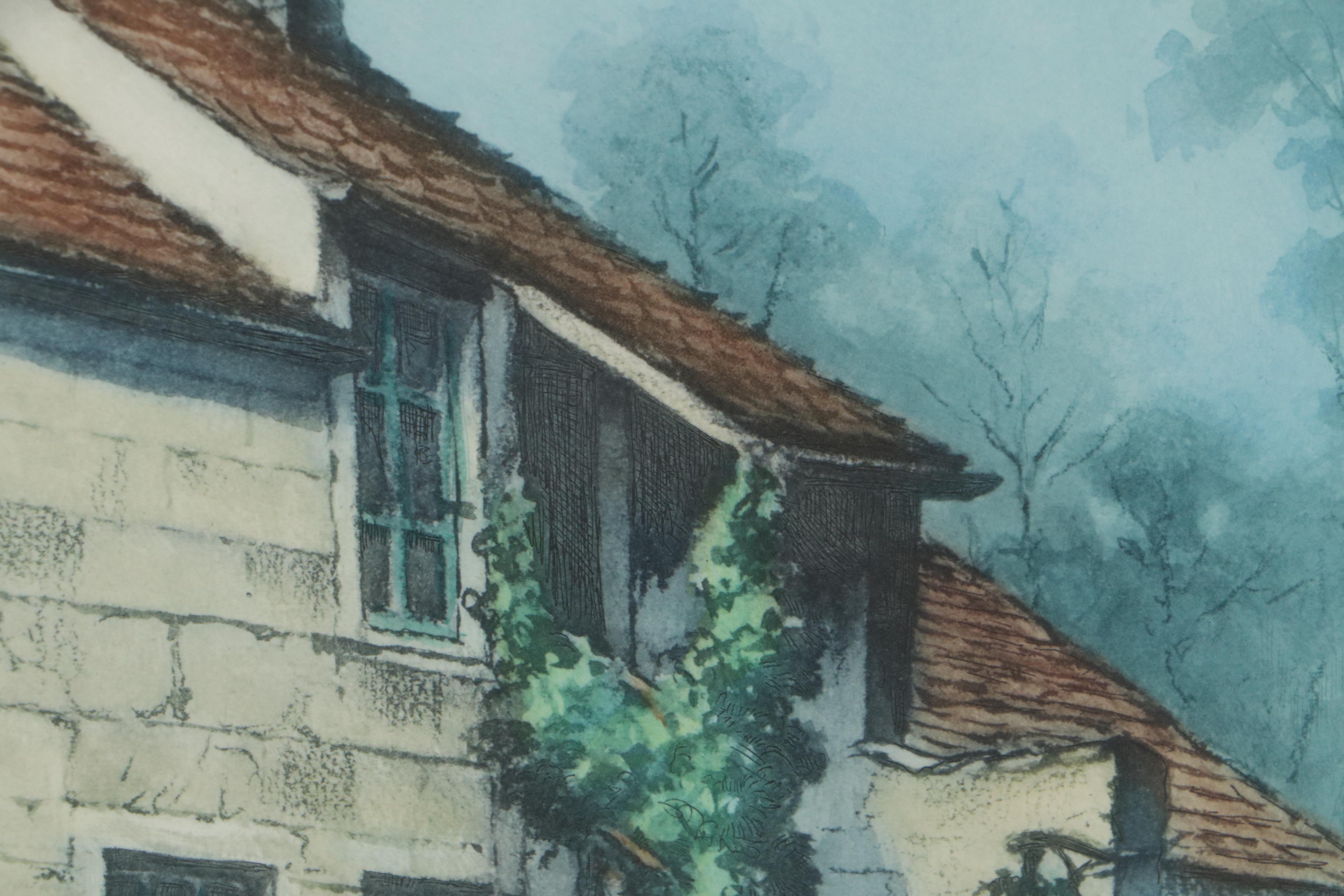 Le Garf Hand-Colored Etchings "Barbizon - Atelier J.F. Millet"