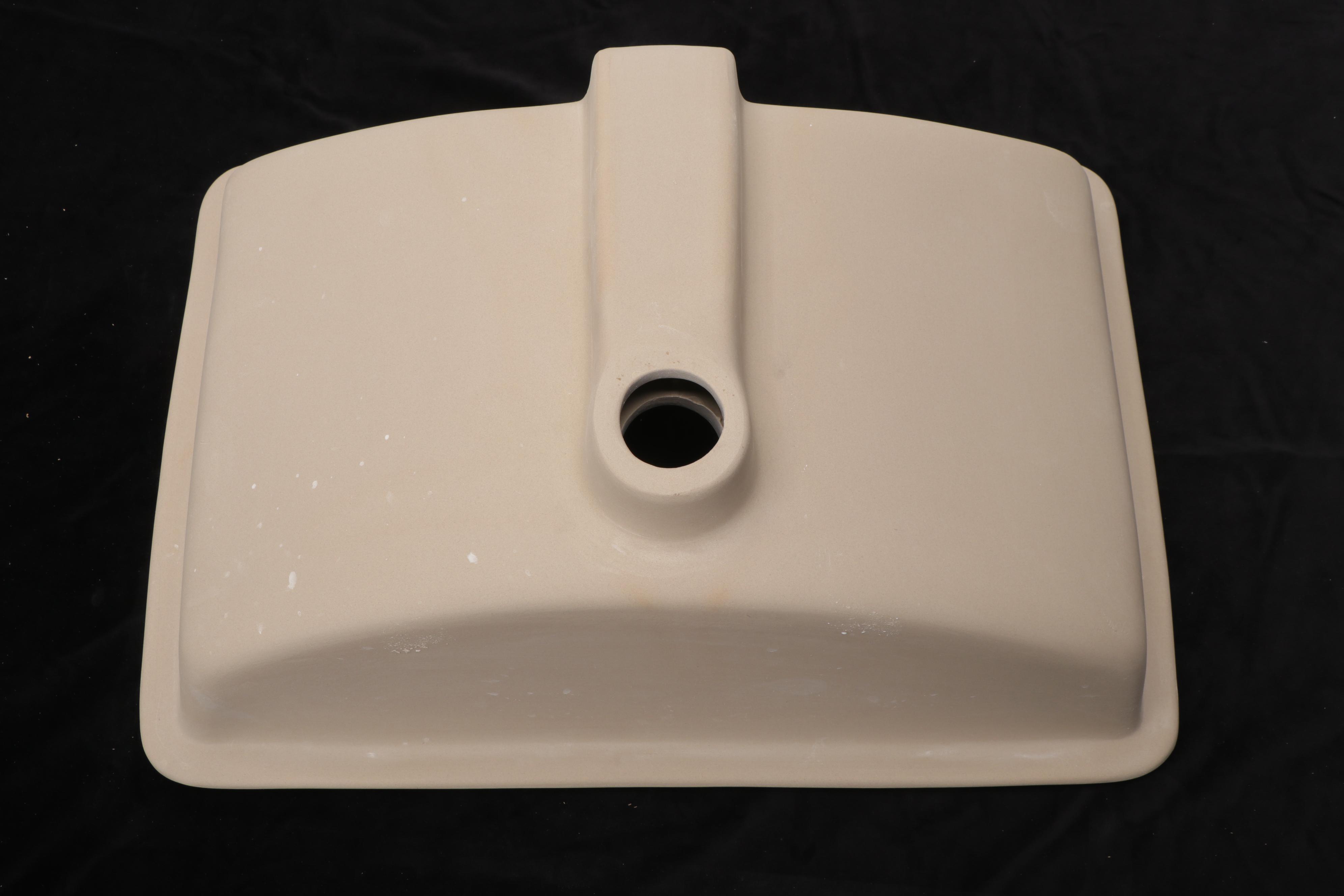 Rectangular Porcelain Undermount Sink with Chrome Widespread Waterfall Faucet