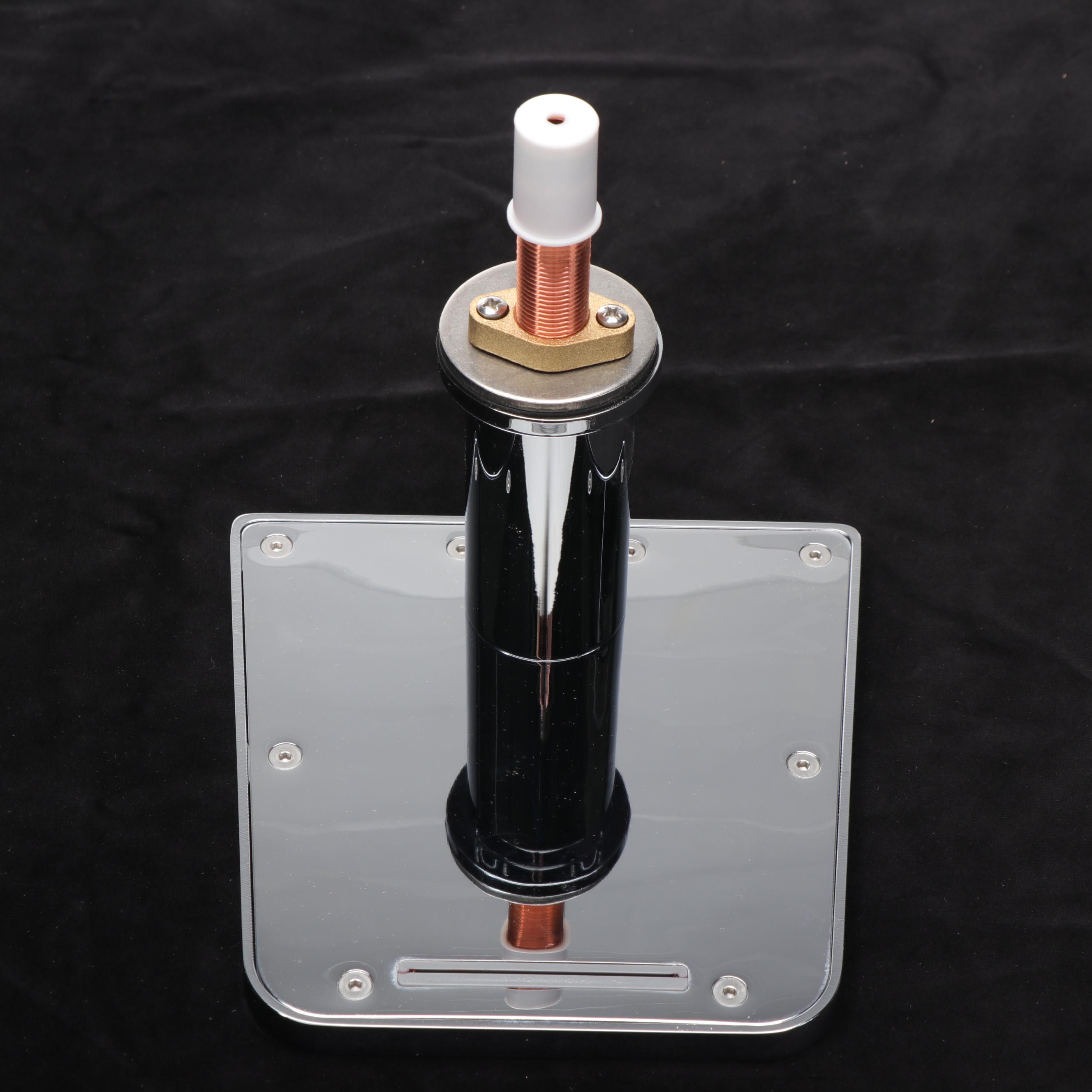 Rectangular Porcelain Undermount Sink with Chrome Widespread Waterfall Faucet