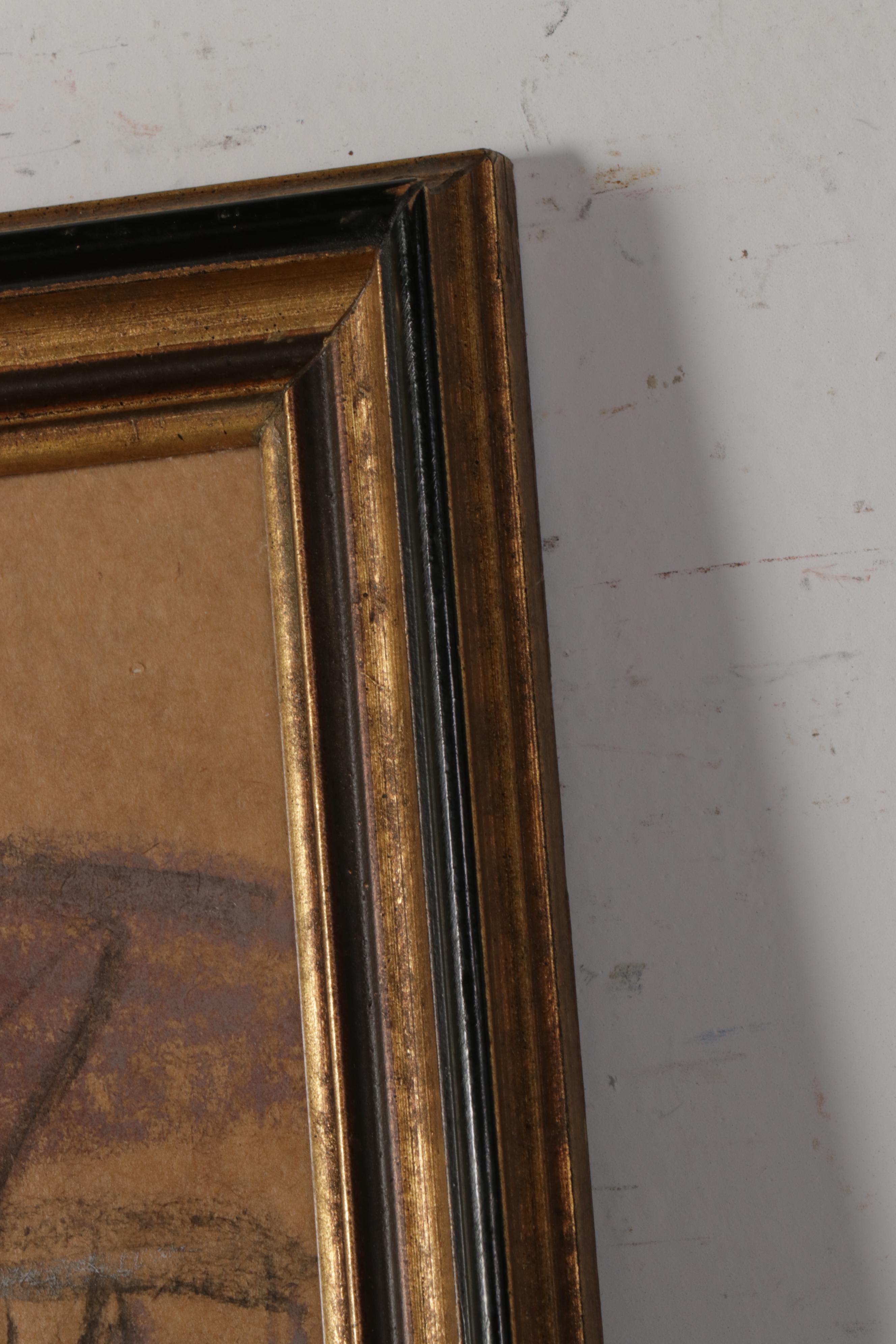 John Richardson Pastel Drawing "The Hanging of the Greens," 1977