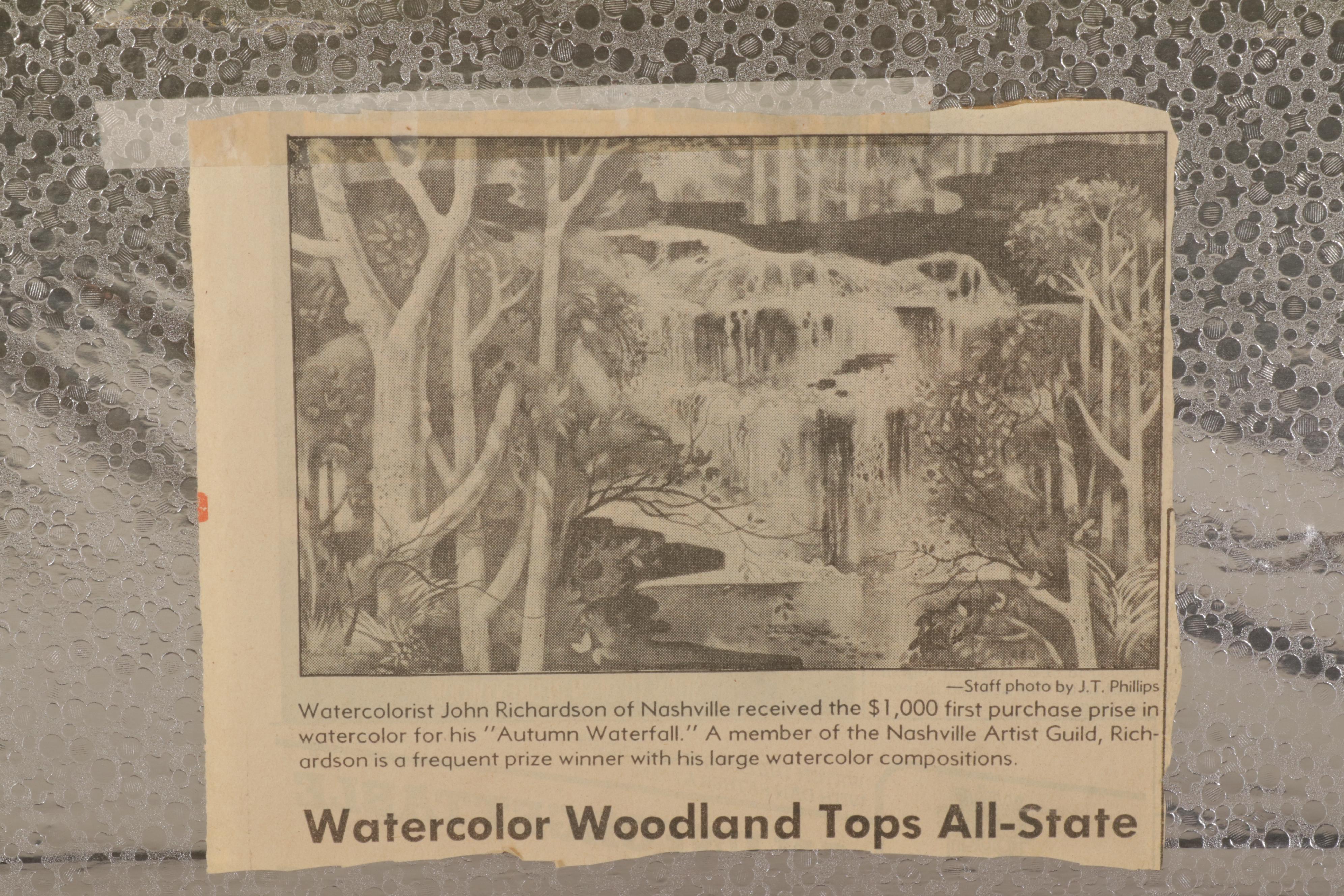 John Richardson Pastel Drawing "The Hanging of the Greens," 1977