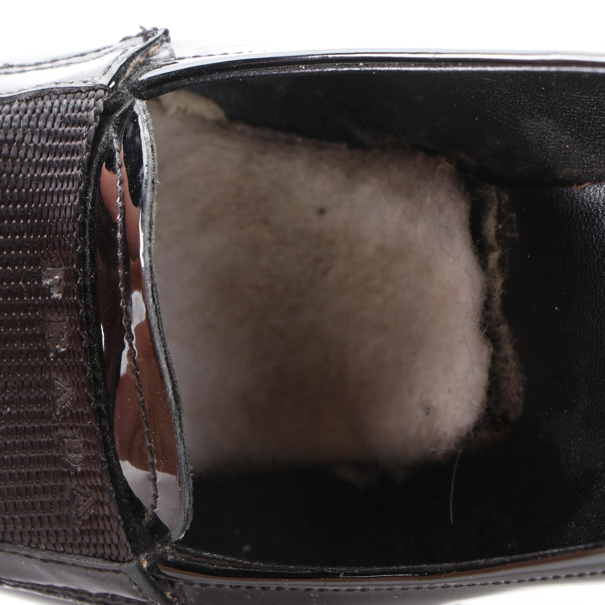 Prada Loafer Style Pumps in Black Patent Leather