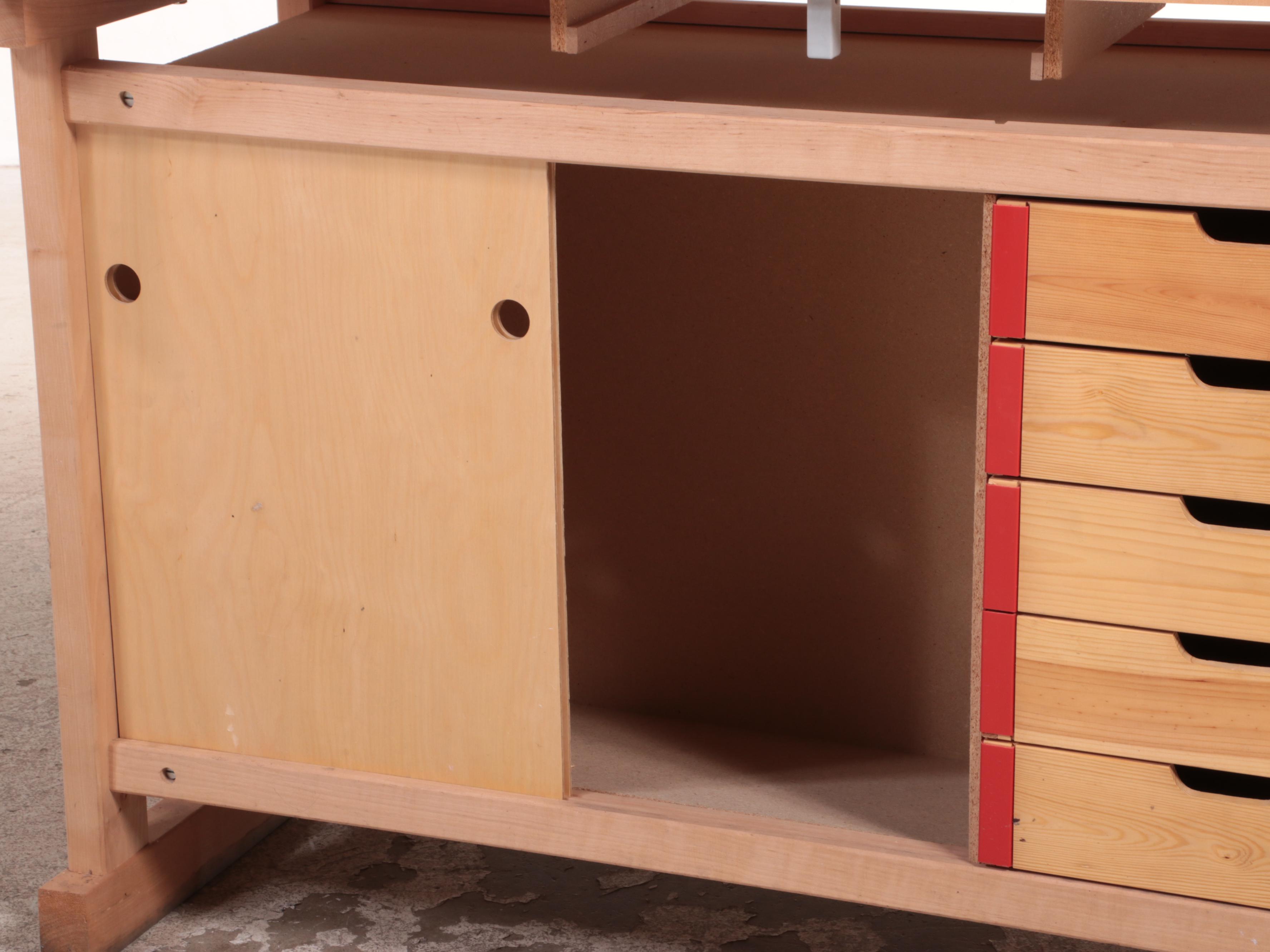 Sjöbergs Maple Workbench with Drawers and Vice Clamp