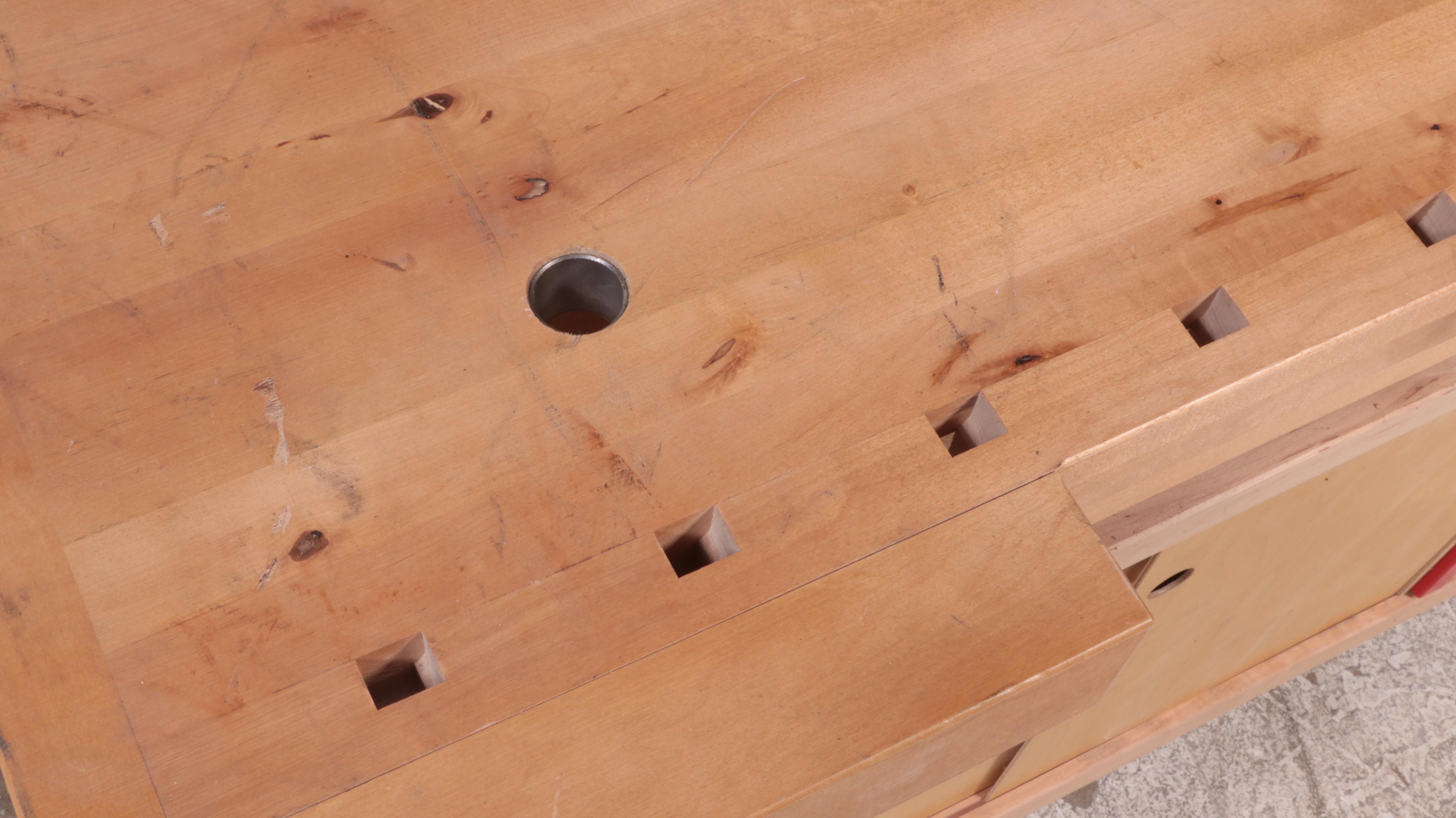 Sjöbergs Maple Workbench with Drawers and Vice Clamp