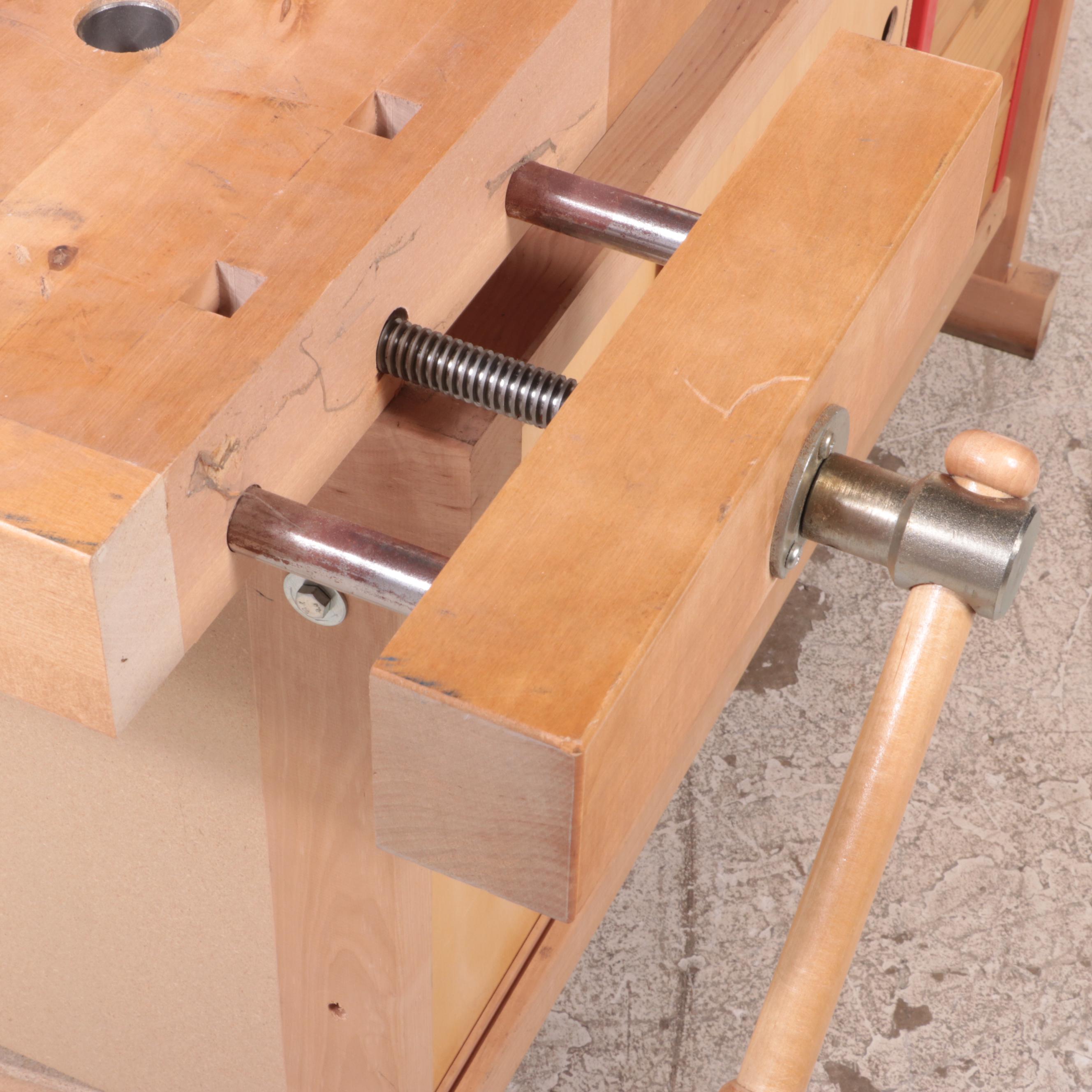 Sjöbergs Maple Workbench with Drawers and Vice Clamp