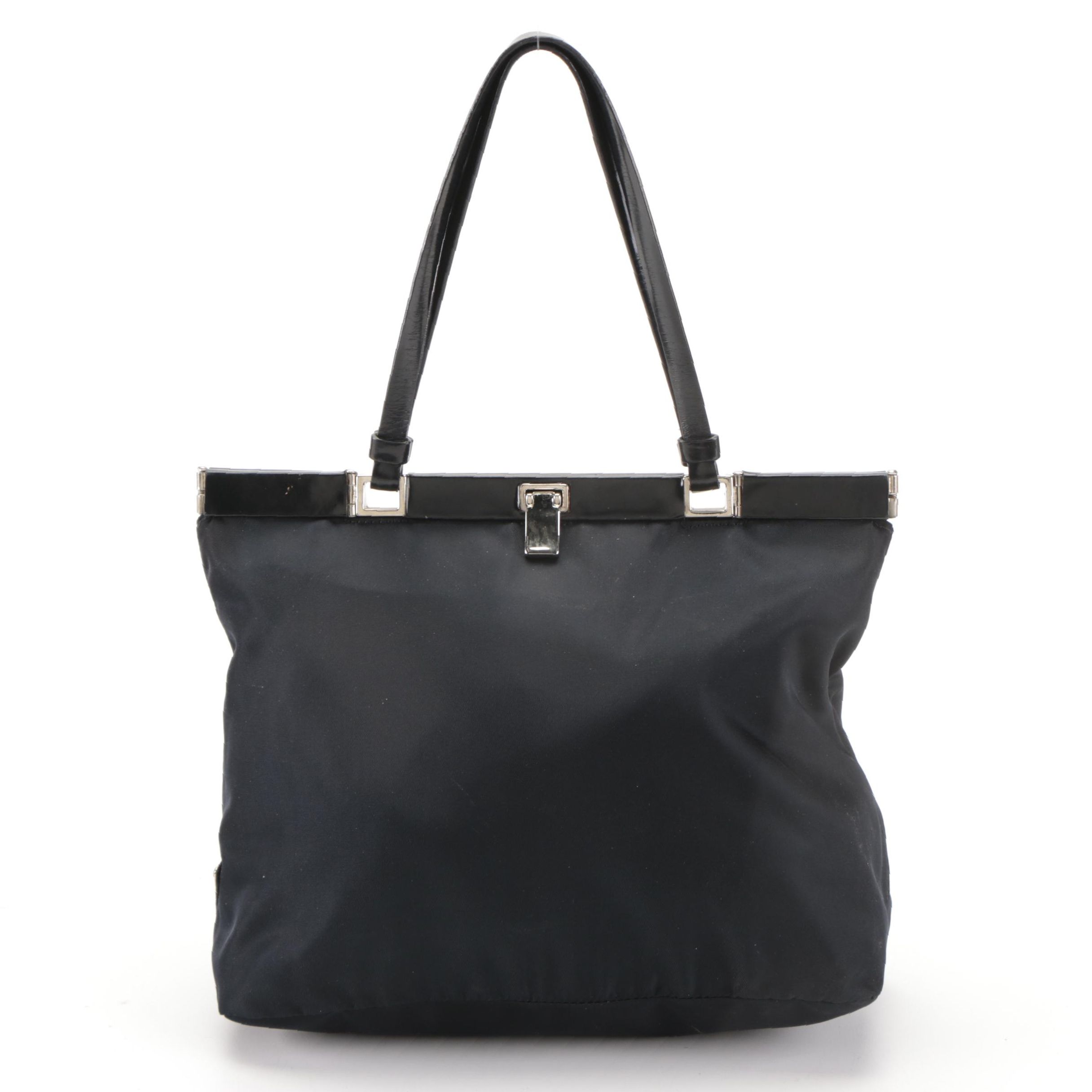 Prada Nylon and Leather Handbag