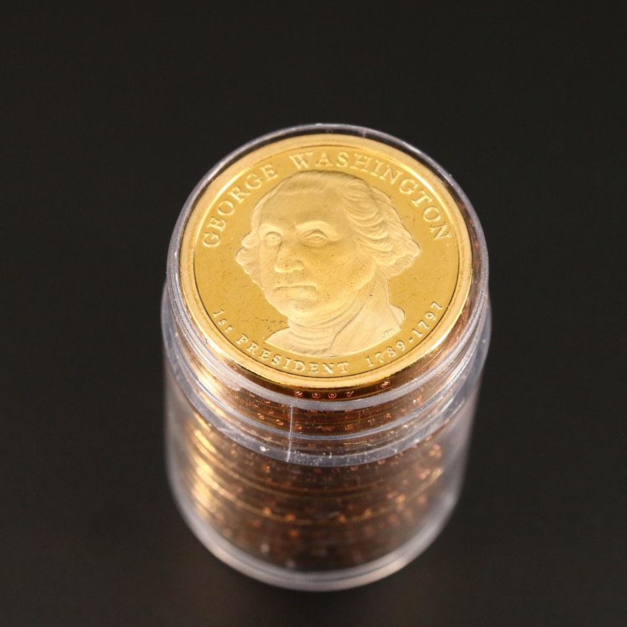 Roll of Twenty Mixed Date Presidential Dollar Proof Coins