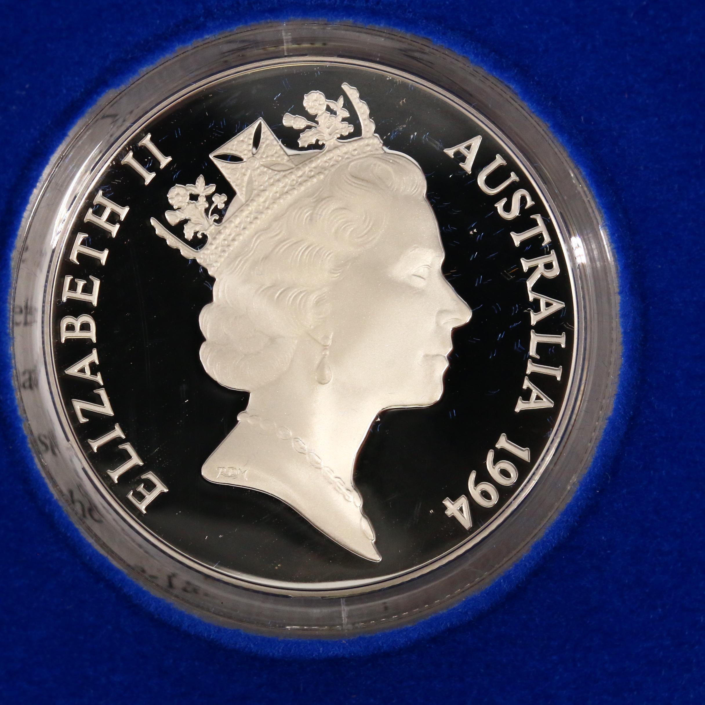 Australian 1994 Silver Ten-Dollar Coin Commemorating the Wedge-Tailed Eagle