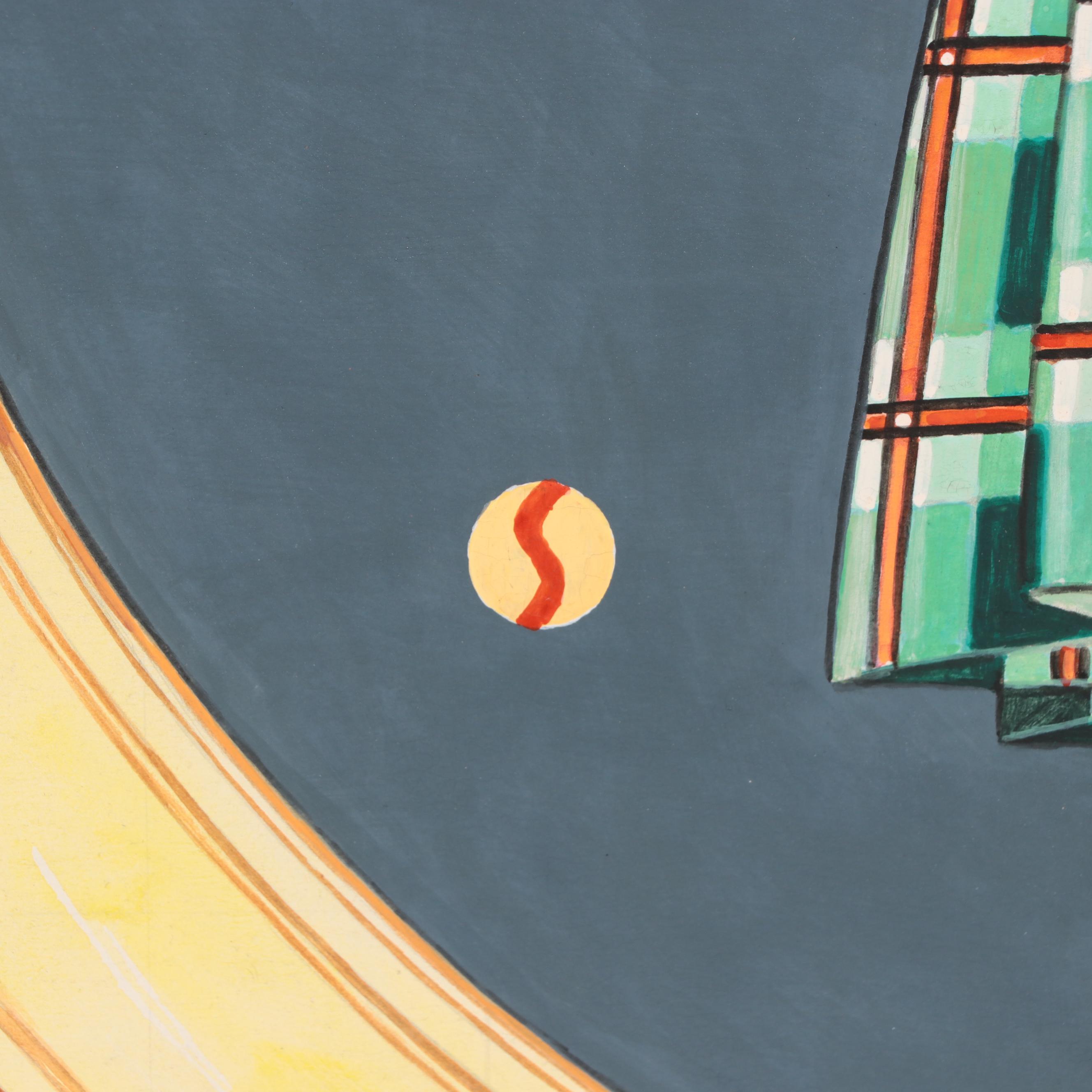 Ted E. Schrock Figurative Gouache Illustrations of Men in Uniform, Circa 1940