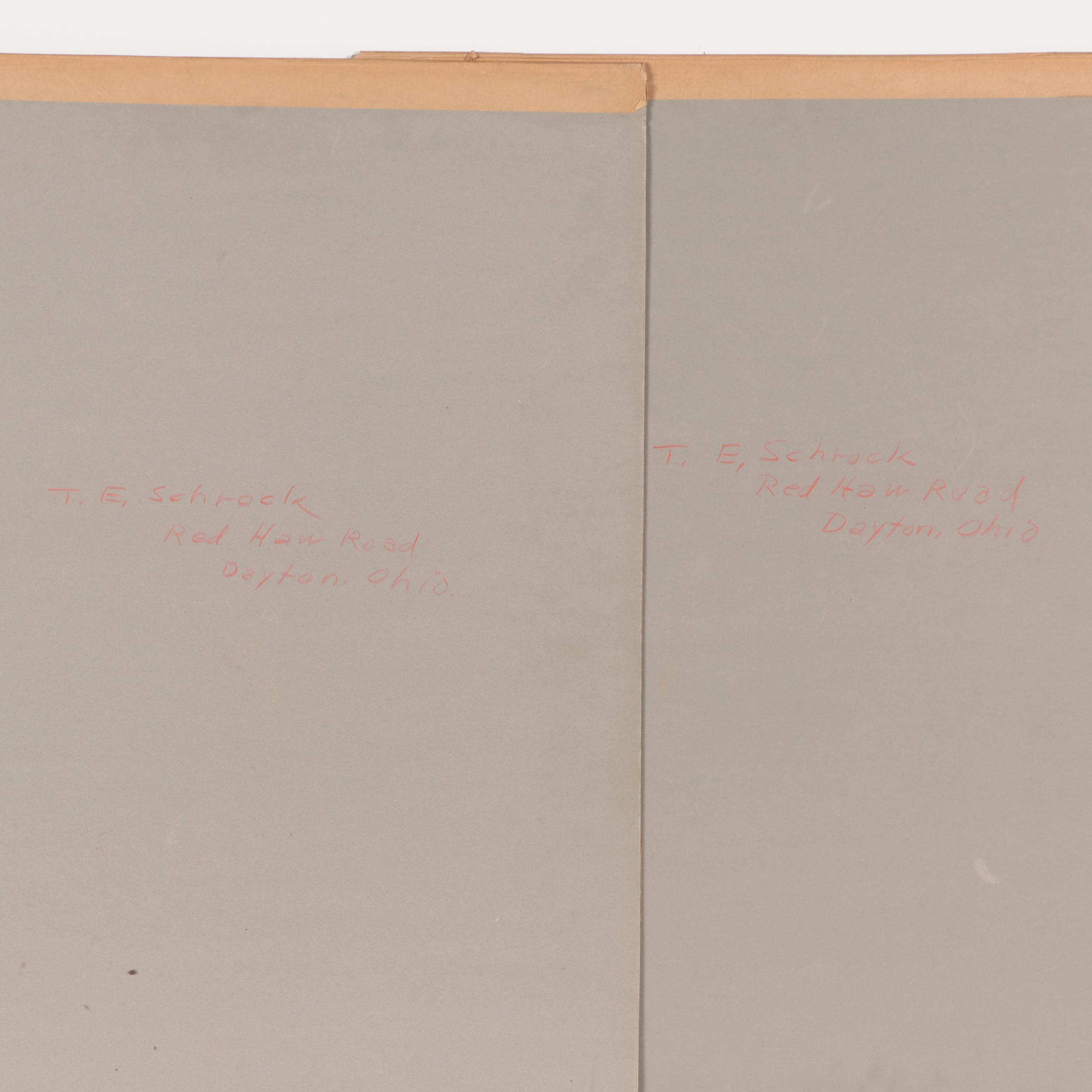 Ted E. Schrock Figurative Gouache Illustrations of Men in Uniform, Circa 1940